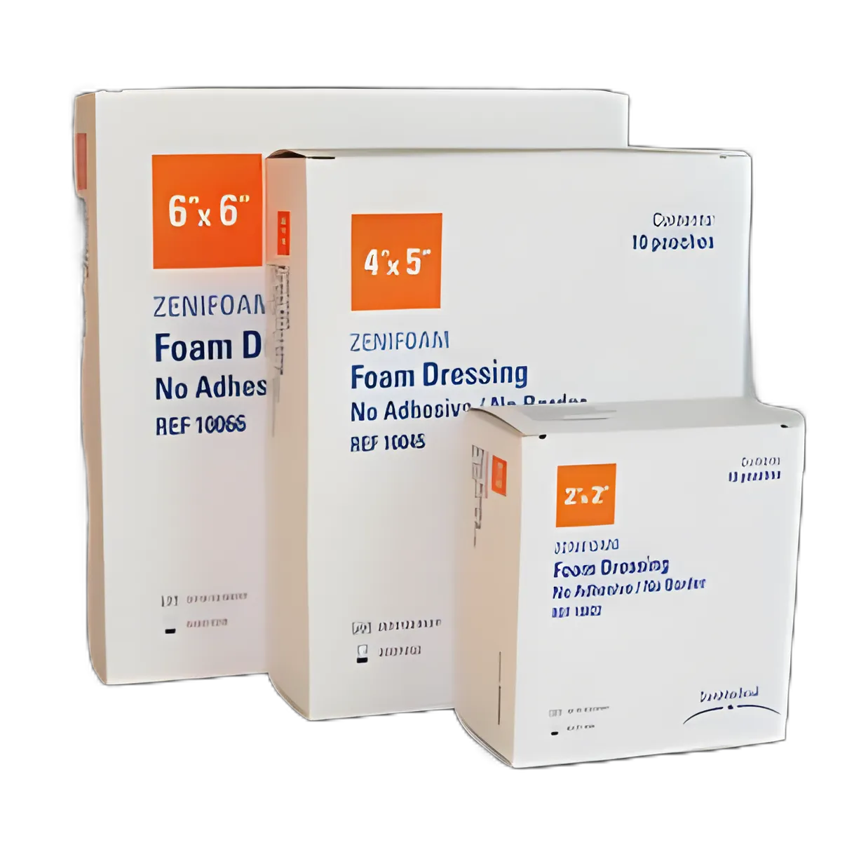 Zenifoam Sterile Foam Dressing 8x8 Inch | Waterproof Nonadhesive for Wound Care