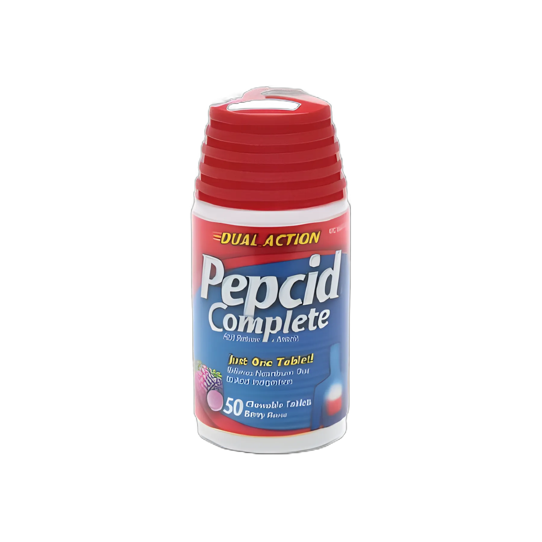 Antacid Pepcid® Complete 800 mg - 165 mg - 10 mg Strength Chewable Tablet 50 per Bottle - 16837029150