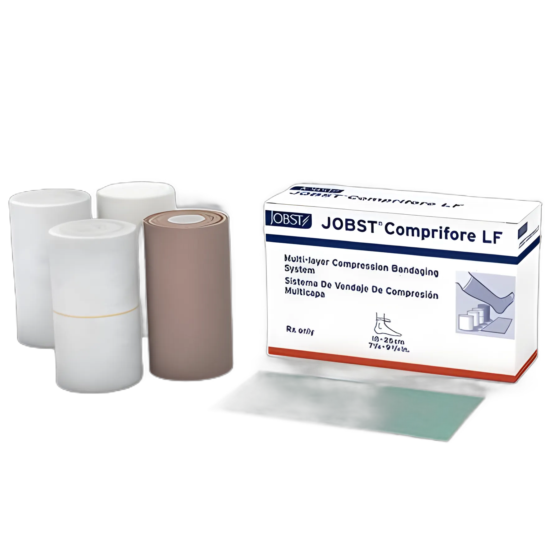 JOBST® Comprifore® LF 4 Layer Compression Bandage System 7-10 Inch, Tan/White, NonSterile, 40 mmHg