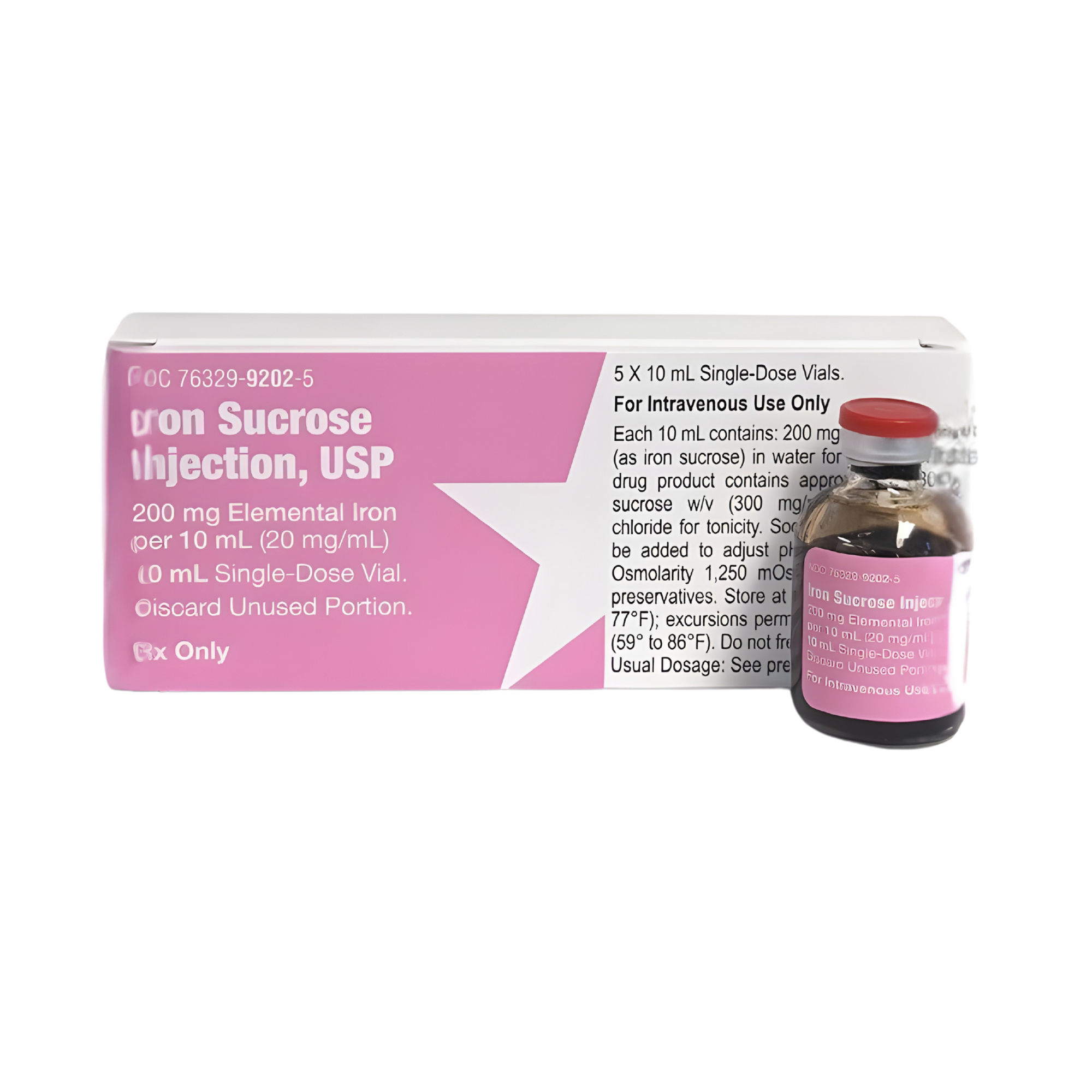 IRON SUCROSE 200 MG SDV 5X10 ML