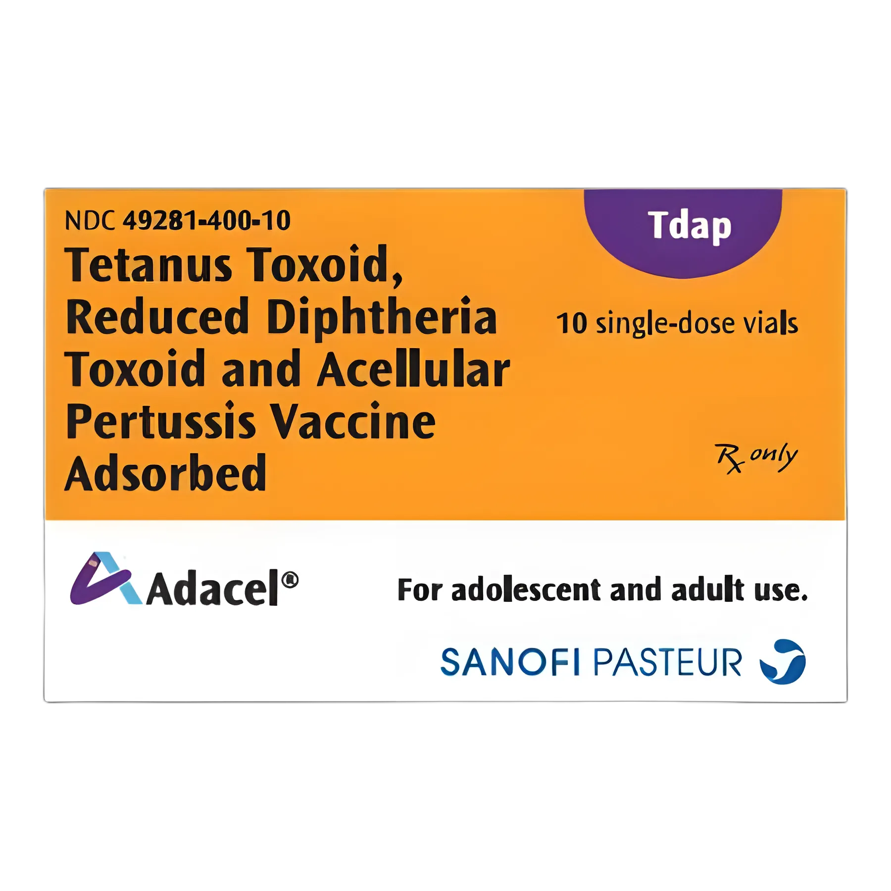 Adacel® Tdap Vaccine Indicated for People 10 to 64 Years of Age Tetanus Toxoid, Reduced Diphtheria Toxoid and Acellular Pertussis Vaccine, Adsorbed, Preservative Free Injection Single-Dose Vial 0.5 mL
