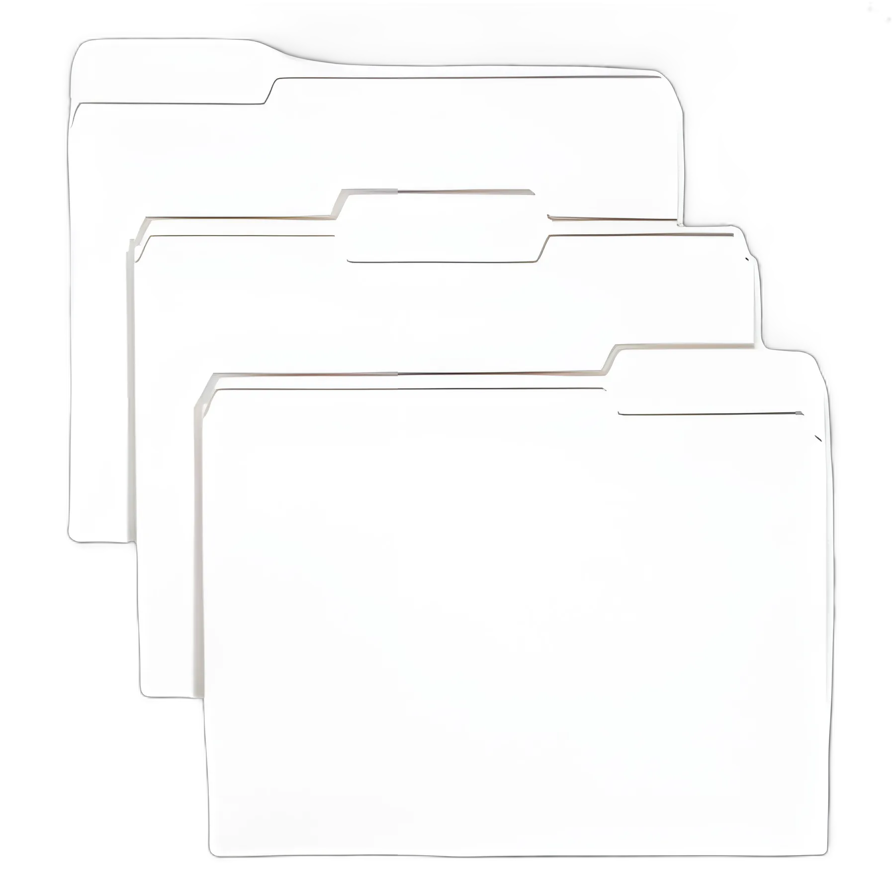 Colored File Folders, 1/3-Cut Tabs: Assorted, Letter Size, 0.75" Expansion, White, 100/Box