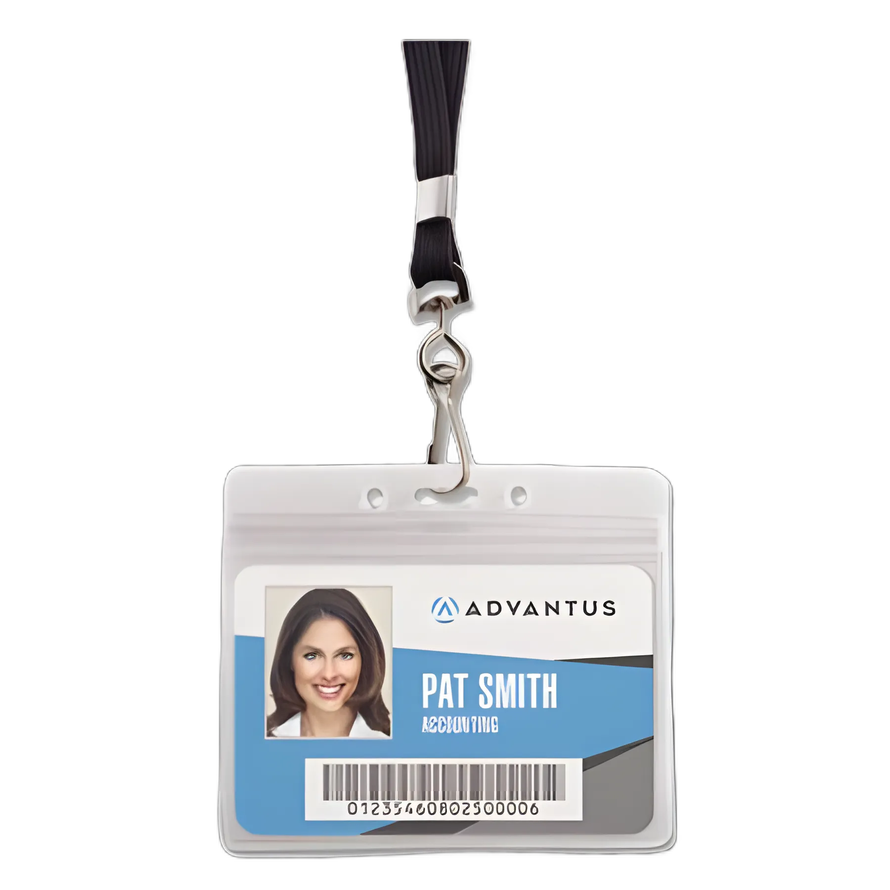 Resealable Vinyl Badge Holders with Lanyard Combo Pack - Horizontal, Medical Grade, 20/Pack