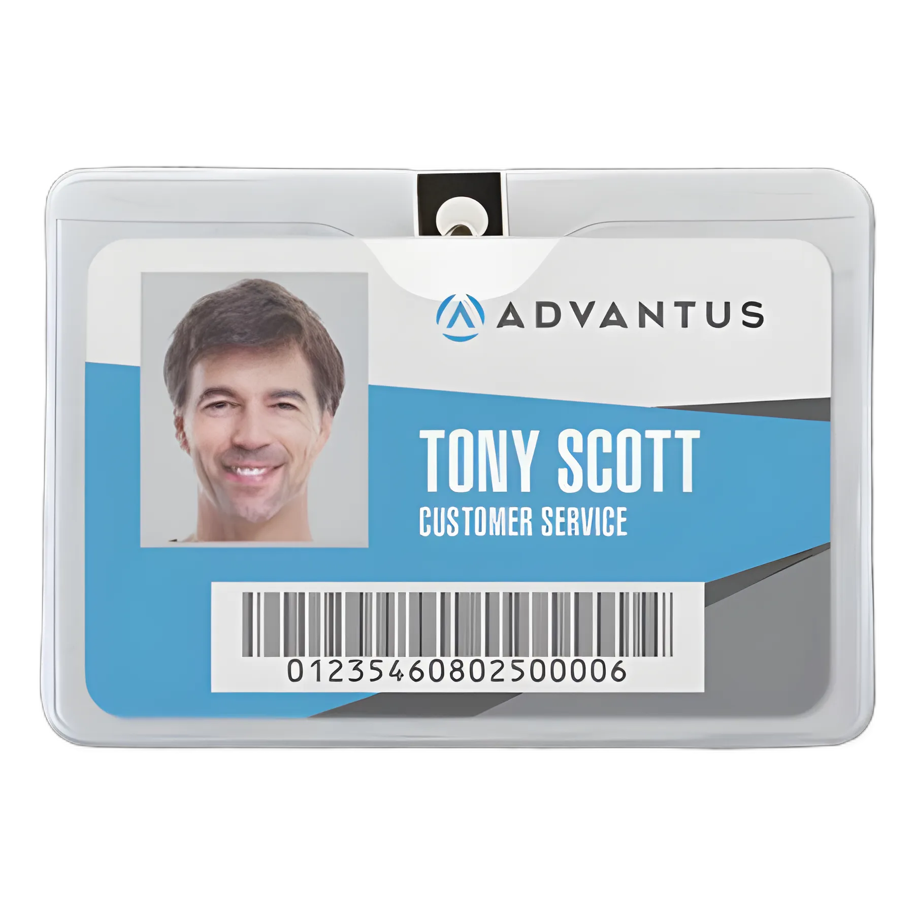 ID Badge Holders with Clip, Horizontal, Clear 4.13" x 3.38" Holder, 3.75" x 2.75" Insert, 50/Pack