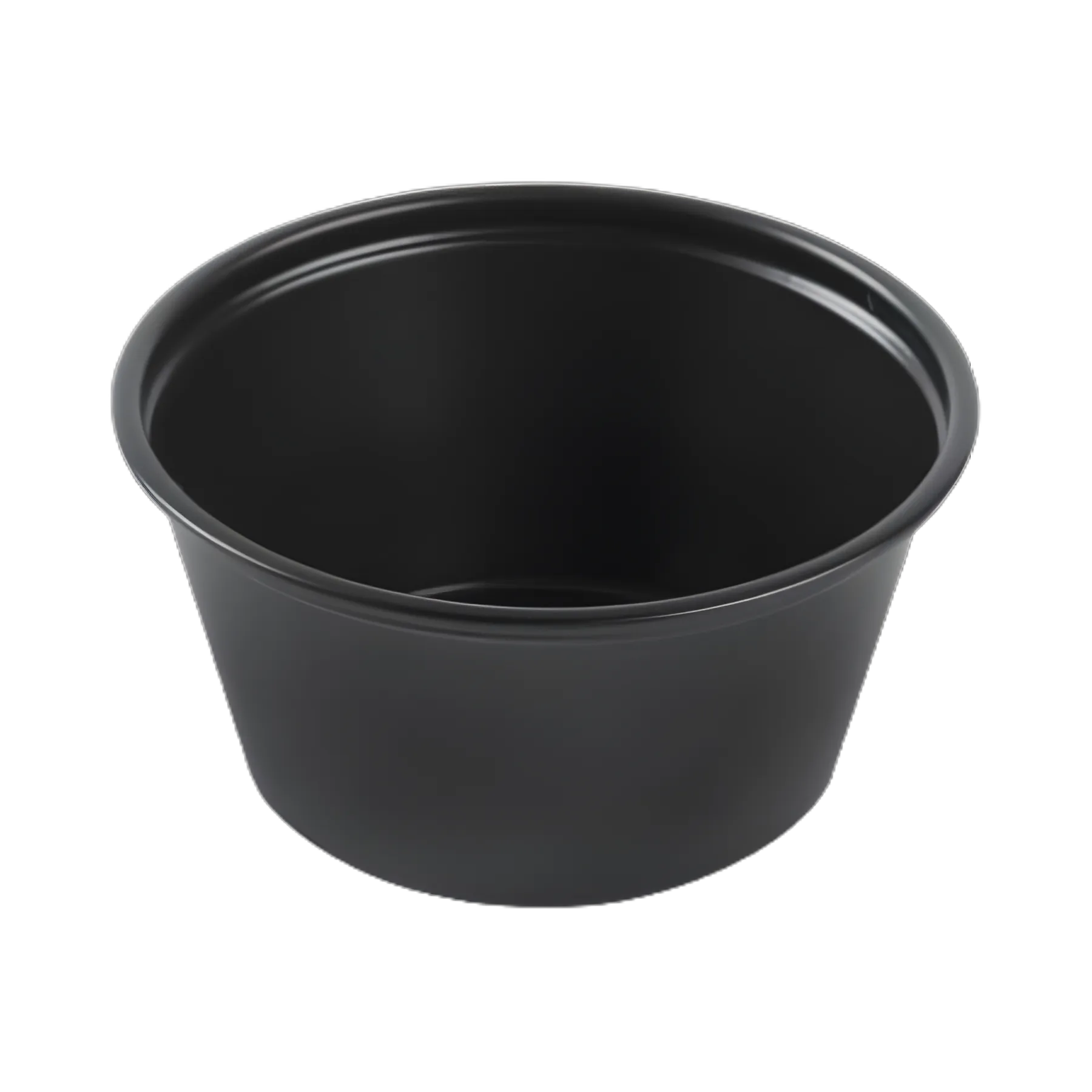 Souffle Cup Solo® 2 oz. Black Plastic Disposable