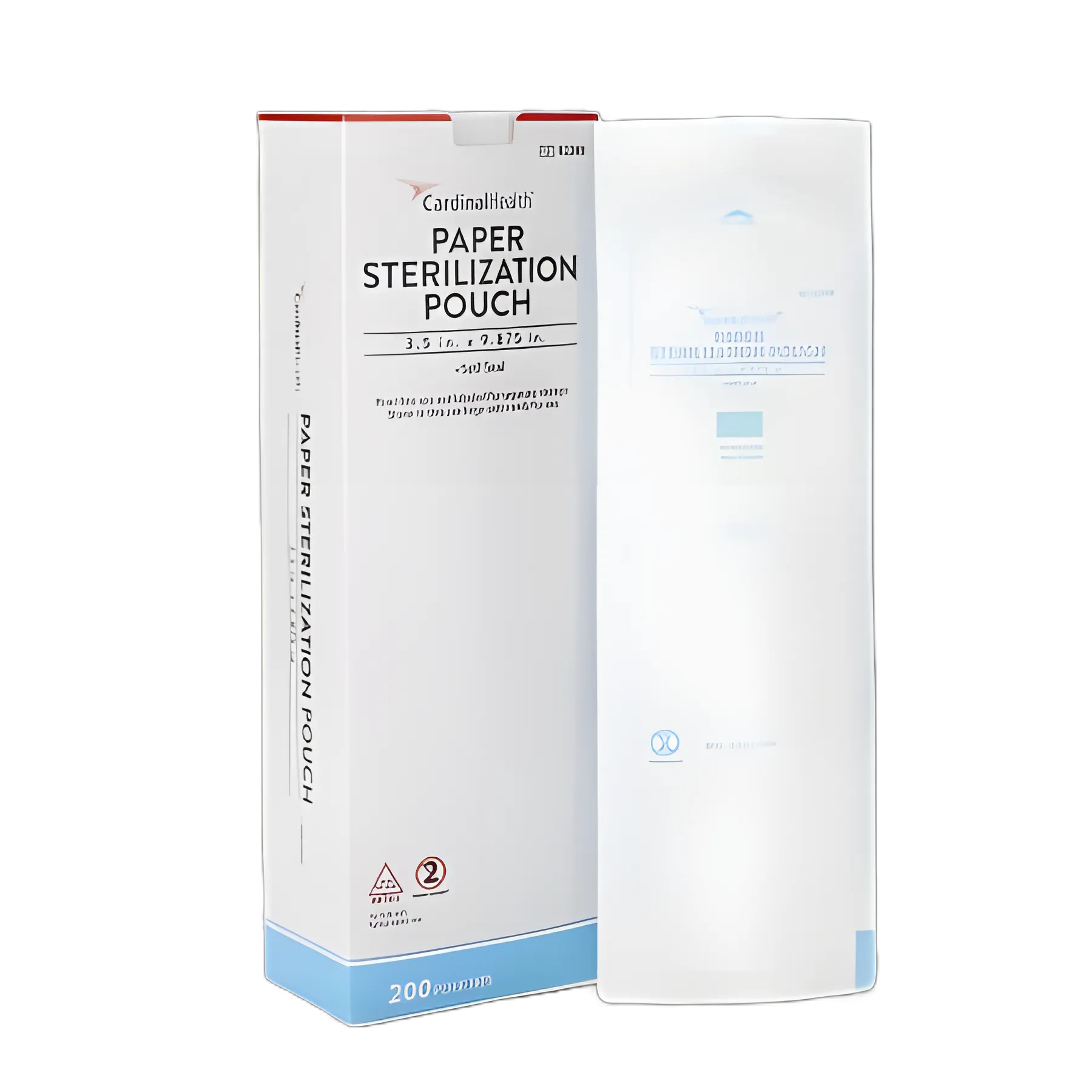 Sterilization Pouch Cardinal Health™ Ethylene Oxide (EO) Gas / Steam 3-1/2 X 9 Inch Transparent / White Self Seal Paper / Film