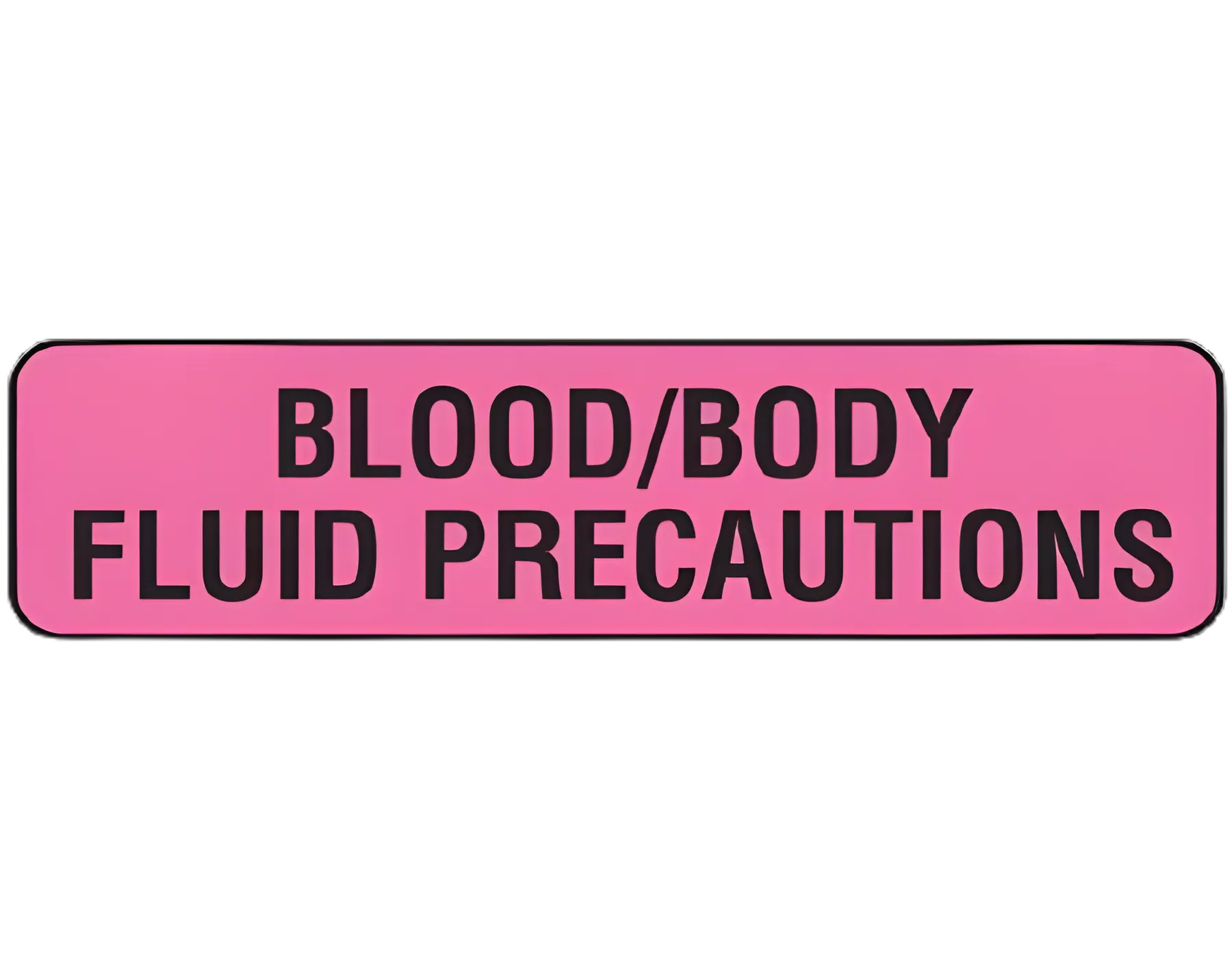 Pre-Printed Label Shamrock Laboratory Use Pink Vac BLOOD/BODY / FLUID PRECAUTIONS Black Lab / Specimen 5/16 X 1-1/4 Inch