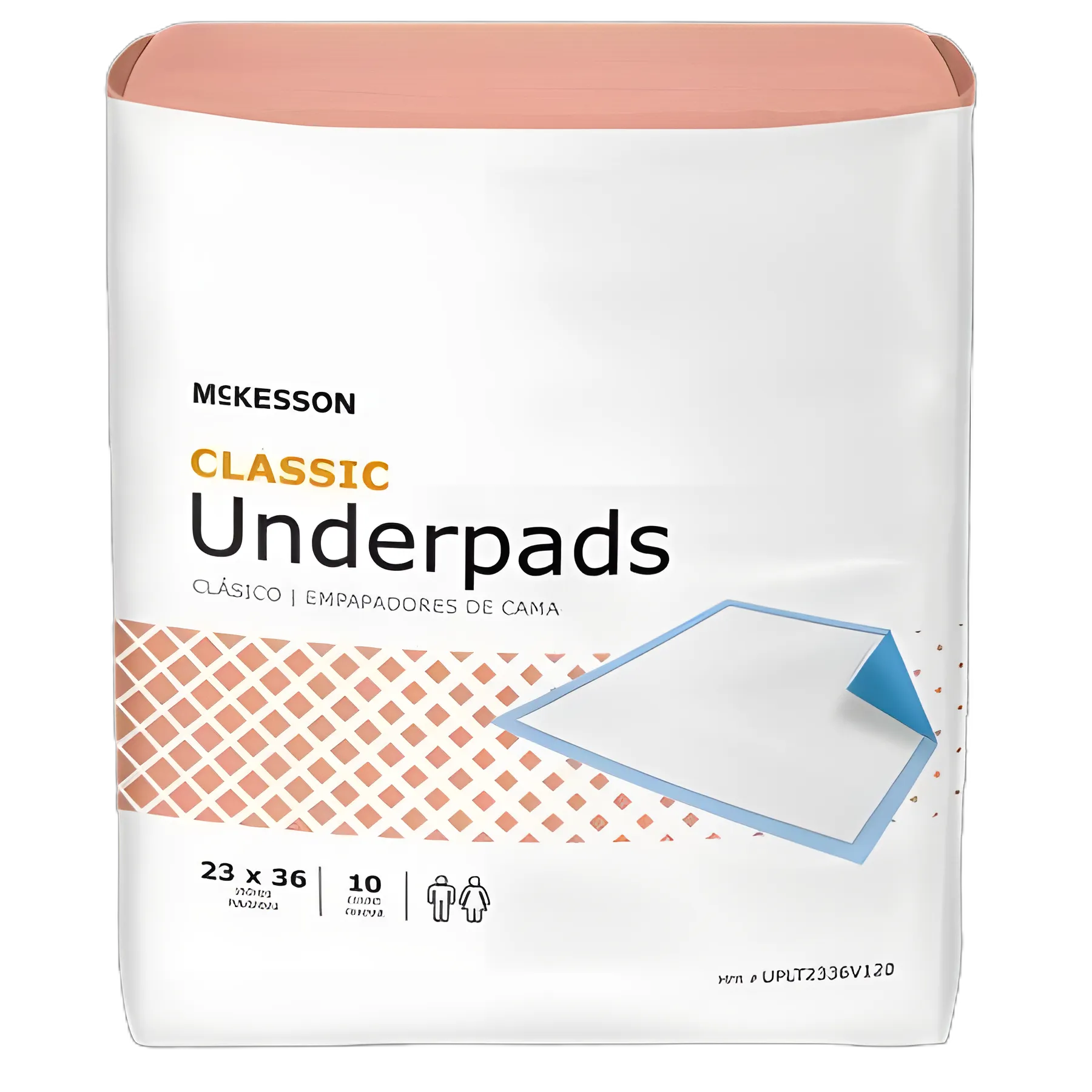 Disposable Underpad McKesson Classic 23 X 36 Inch Fluff Mat Light Absorbency - UPLT2336V120