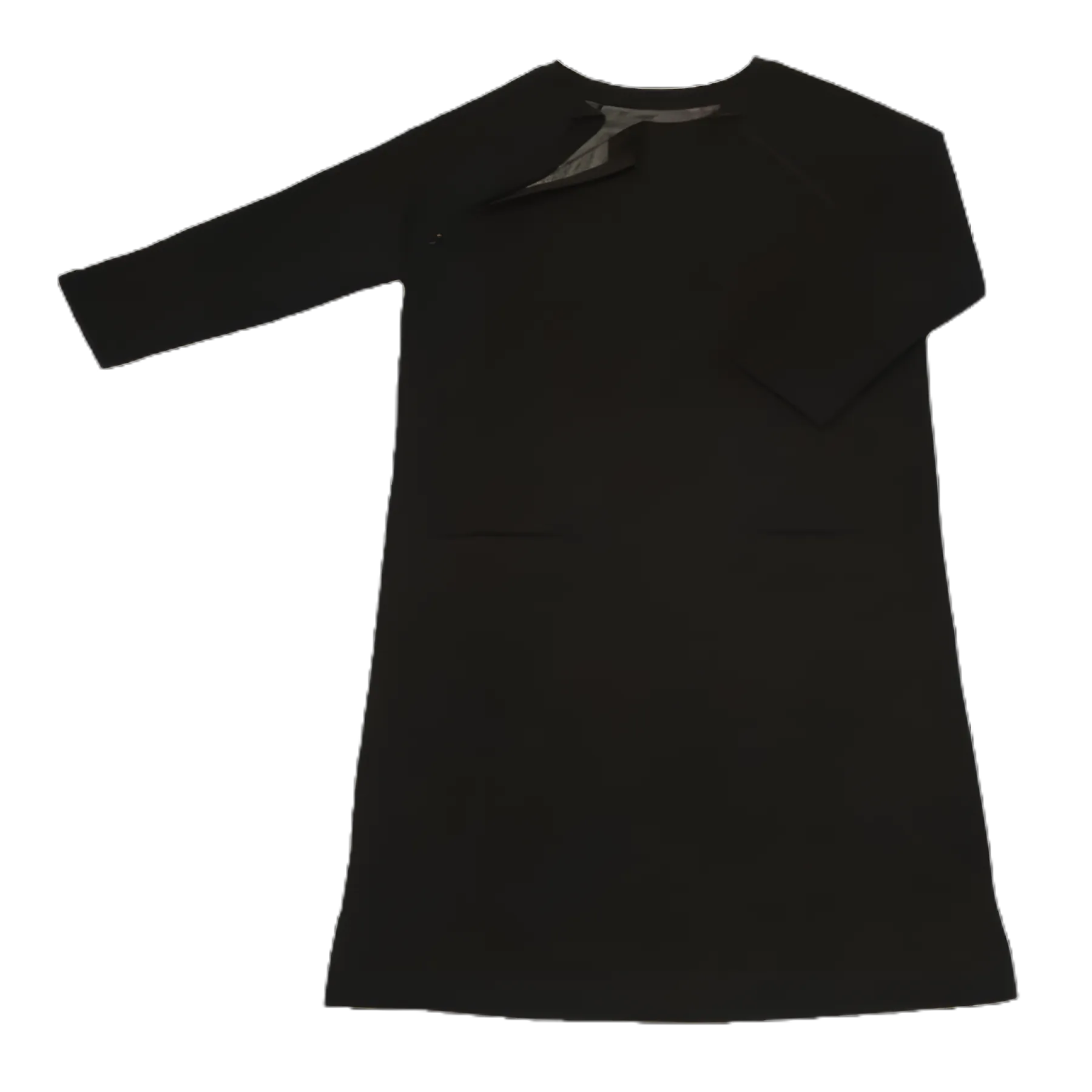 X-Large Dark Gray Heather 3/4 Raglan Sleeve Medical Dress with Pockets