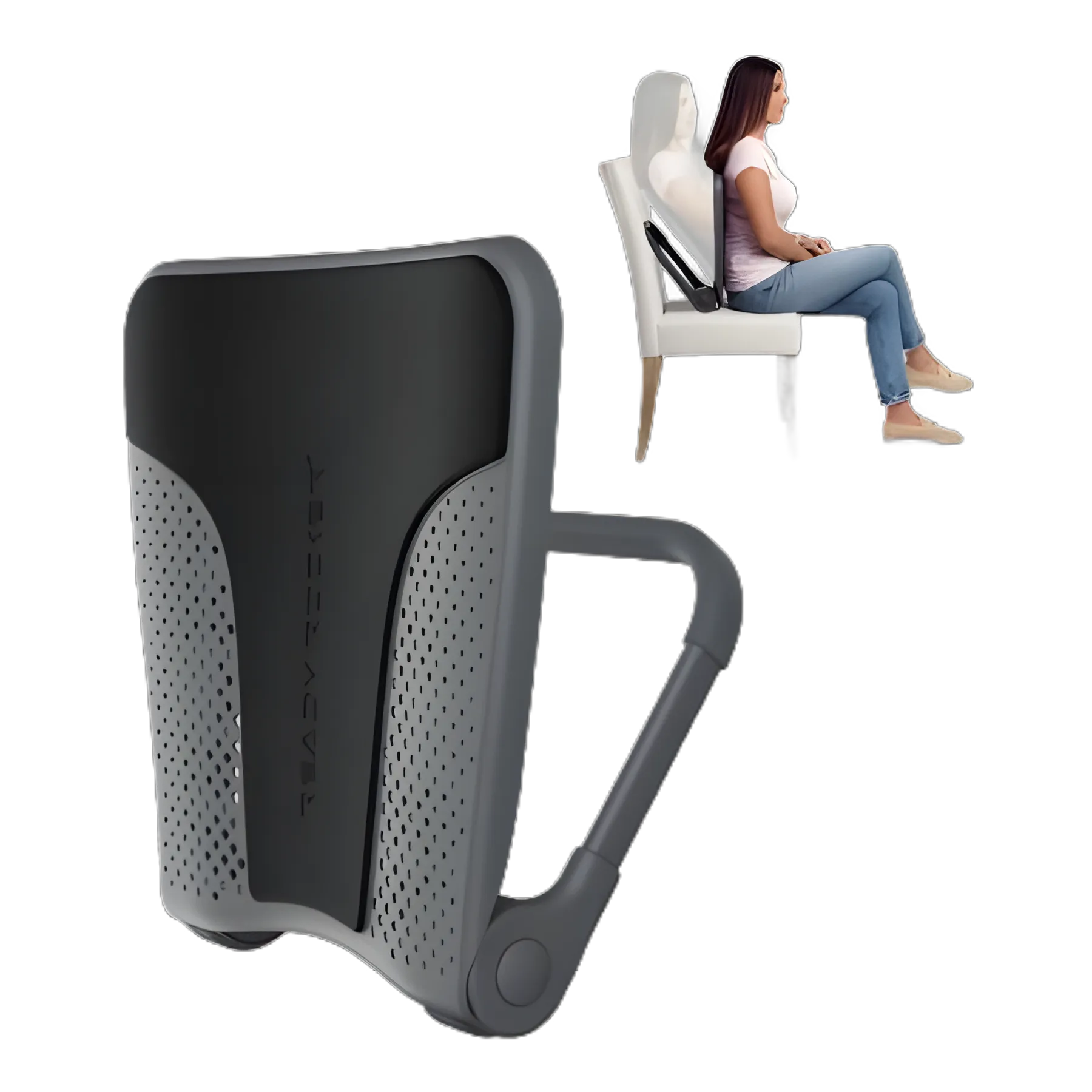Lumbar Support Seat Rocker Ready Rocker® 11 X 16 X 17 Inch Aircraft-Grade Alloy / EVA Foam / Fabric - MMV1RRGRY