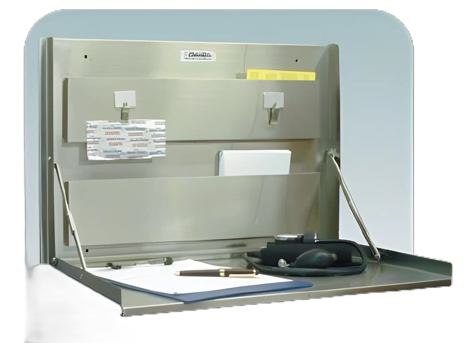 Wall Desk Stainless Steel 20-3/4 W X 15 H X 3 D Inch