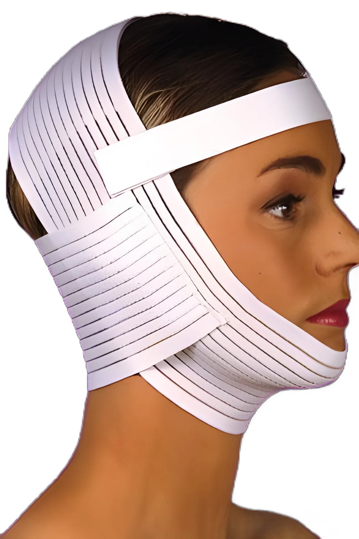 Facial Support Wrap One Size Fits Most Spandex Champagne / White - V-210