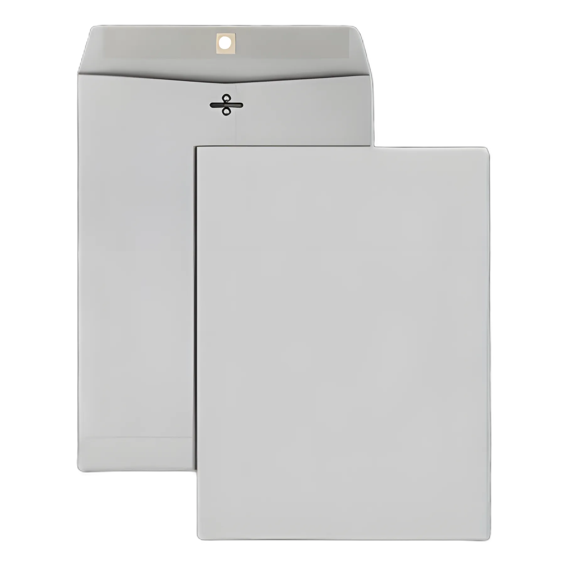 Clasp Envelope, 28 lb Bond Weight Kraft, #90, Square Flap, Clasp/Gummed Closure, 9 x 12, Executive Gray, 100/Box