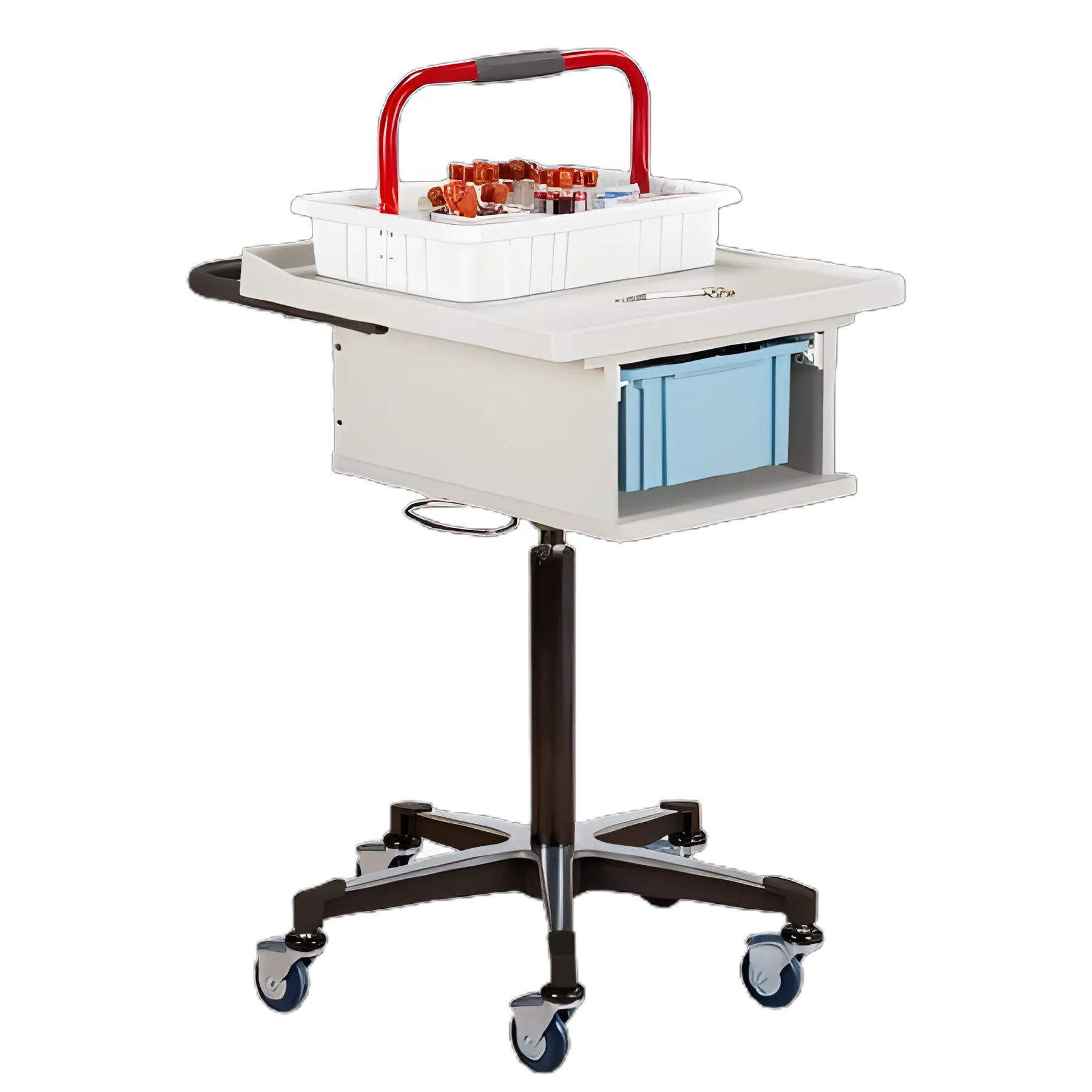 Phlebotomy Cart Powder Coated Steel 20 X 20.75 X 24 Inch Gray - 67100