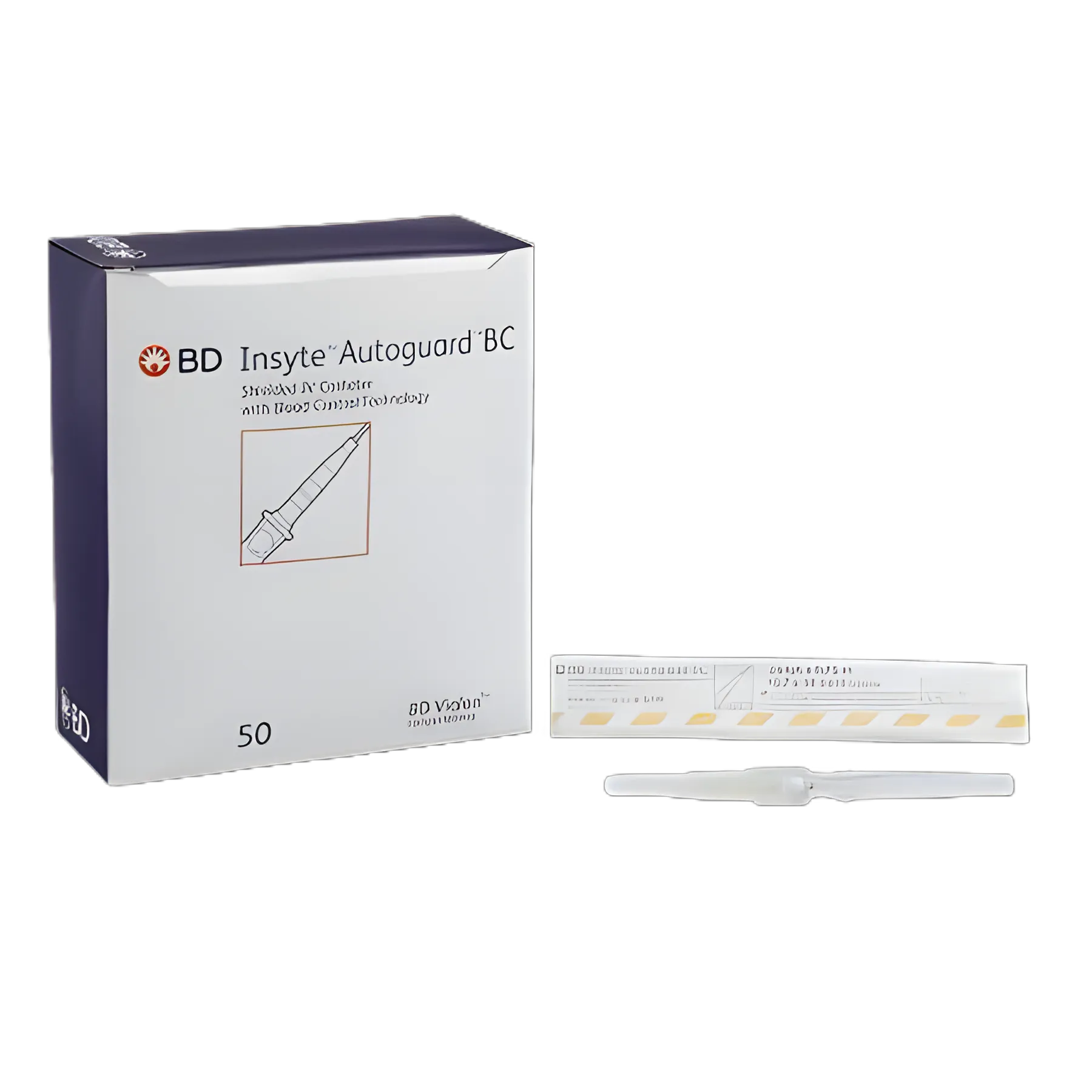 Peripheral IV Catheter Insyte™ Autoguard™ BC 24 Gauge 0.75 Inch Button Retracting Safety Needle - 382512