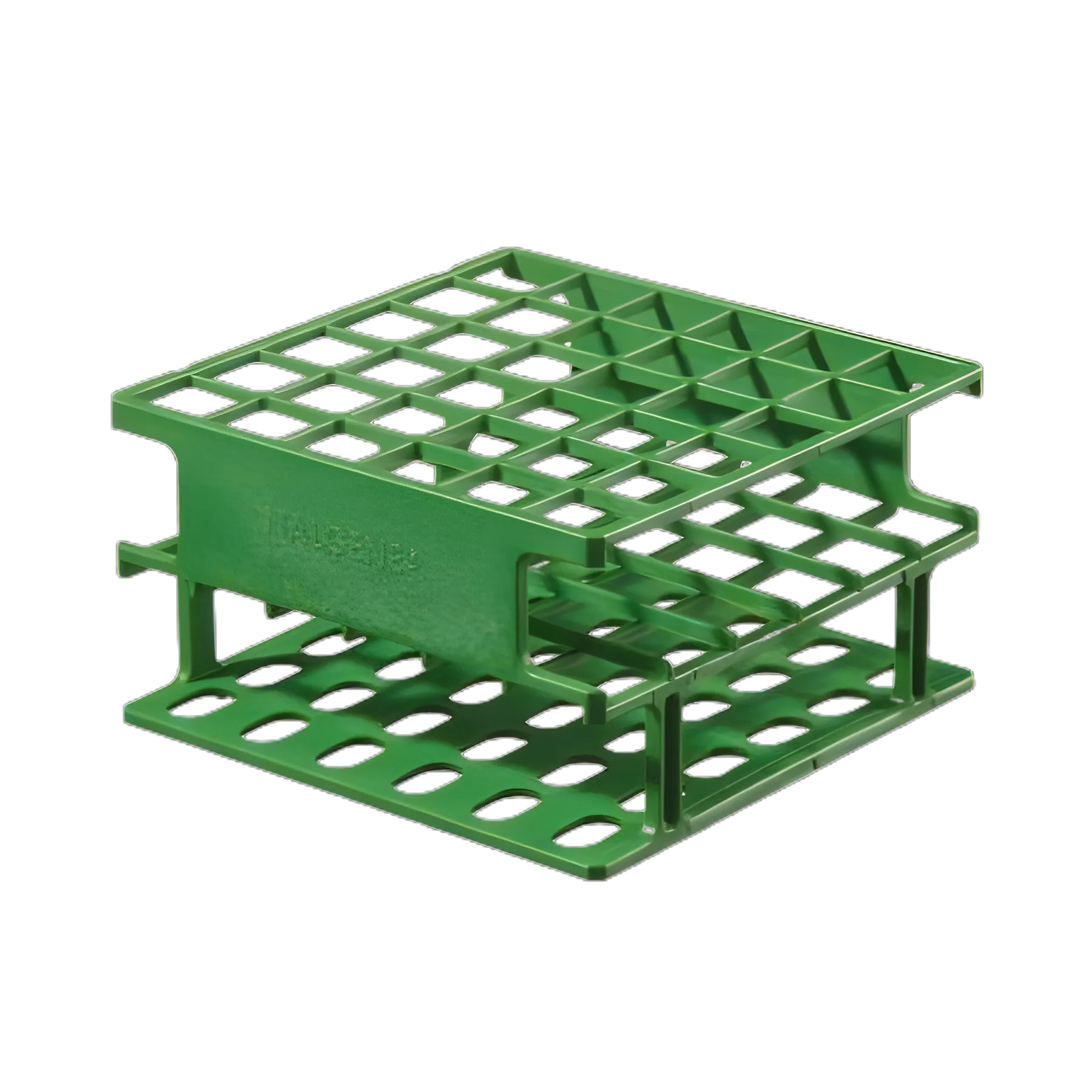 Nalgene Unwire Half Rack Test Tube Rack, 36-Place, 13mm, Green, Autoclavable - Thermo Scientific