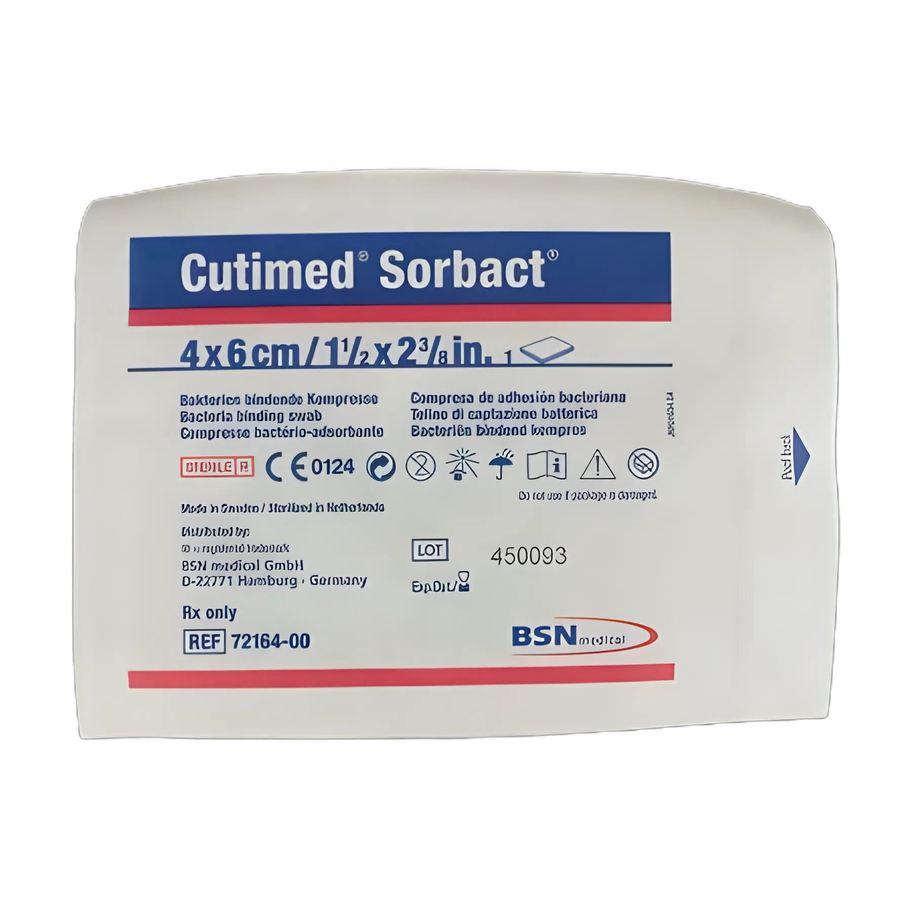 Antimicrobial Mesh Dressing Cutimed® Sorbact® 1-3/5 X 2-2/5 Inch Rectangle Sterile - 7216412