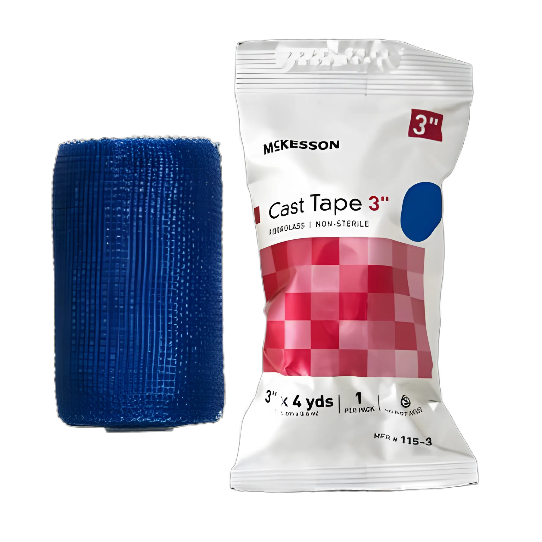 Cast Tape McKesson 3 Inch X 12 Foot Fiberglass Blue