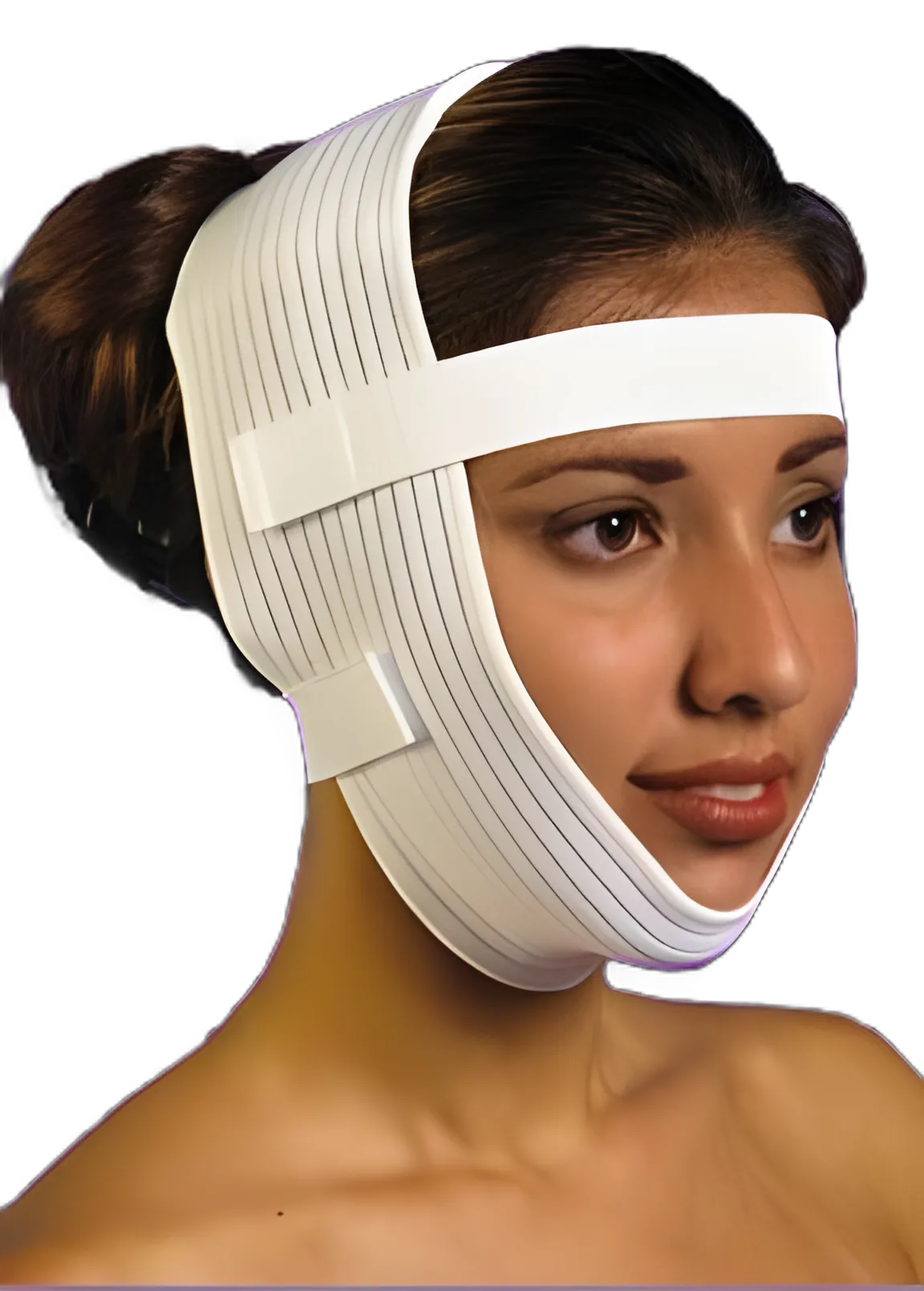 Facial Support Wrap One Size Fits Most Spandex Champagne / White - V-210U-C