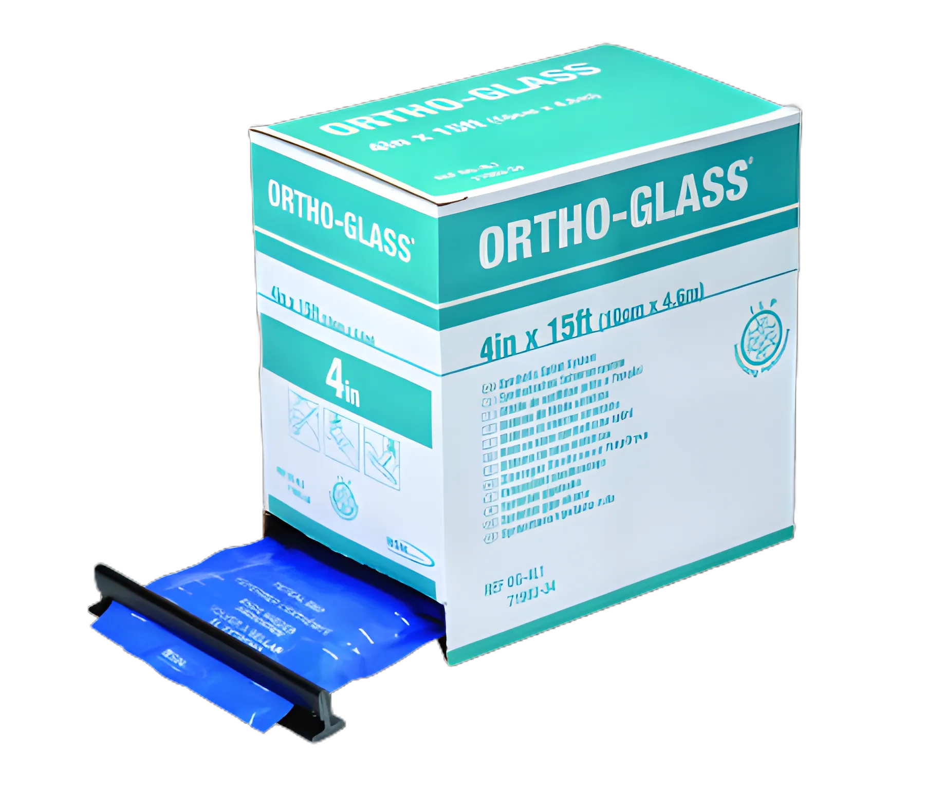 Padded Splint Roll ORTHO-GLASS® 6 Inch X 15 Foot Fiberglass White
