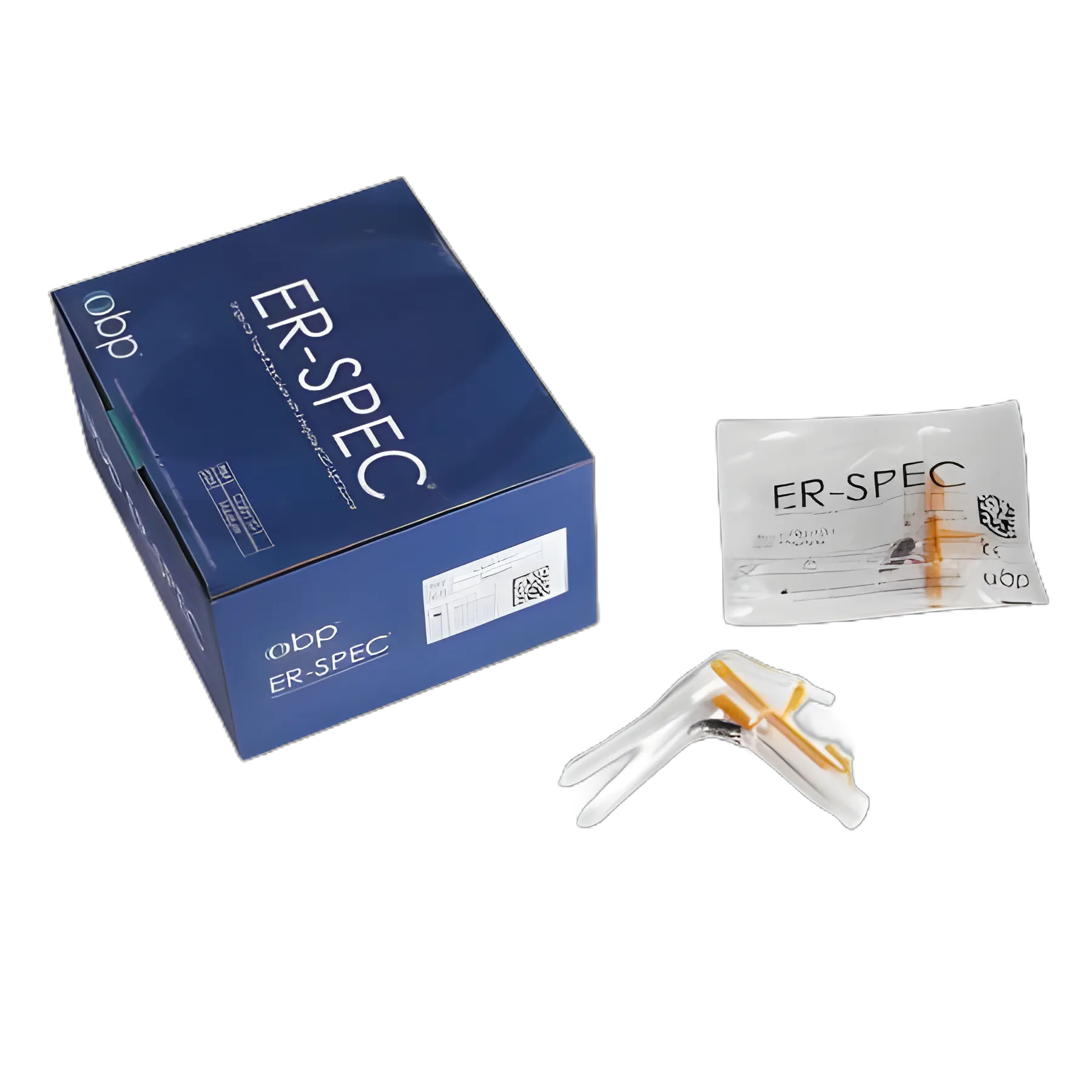 Vaginal Speculum ER-SPEC® Pederson NonSterile Office Grade Acrylic Medium Double Blade Duckbill Disposable Built-In Light Source