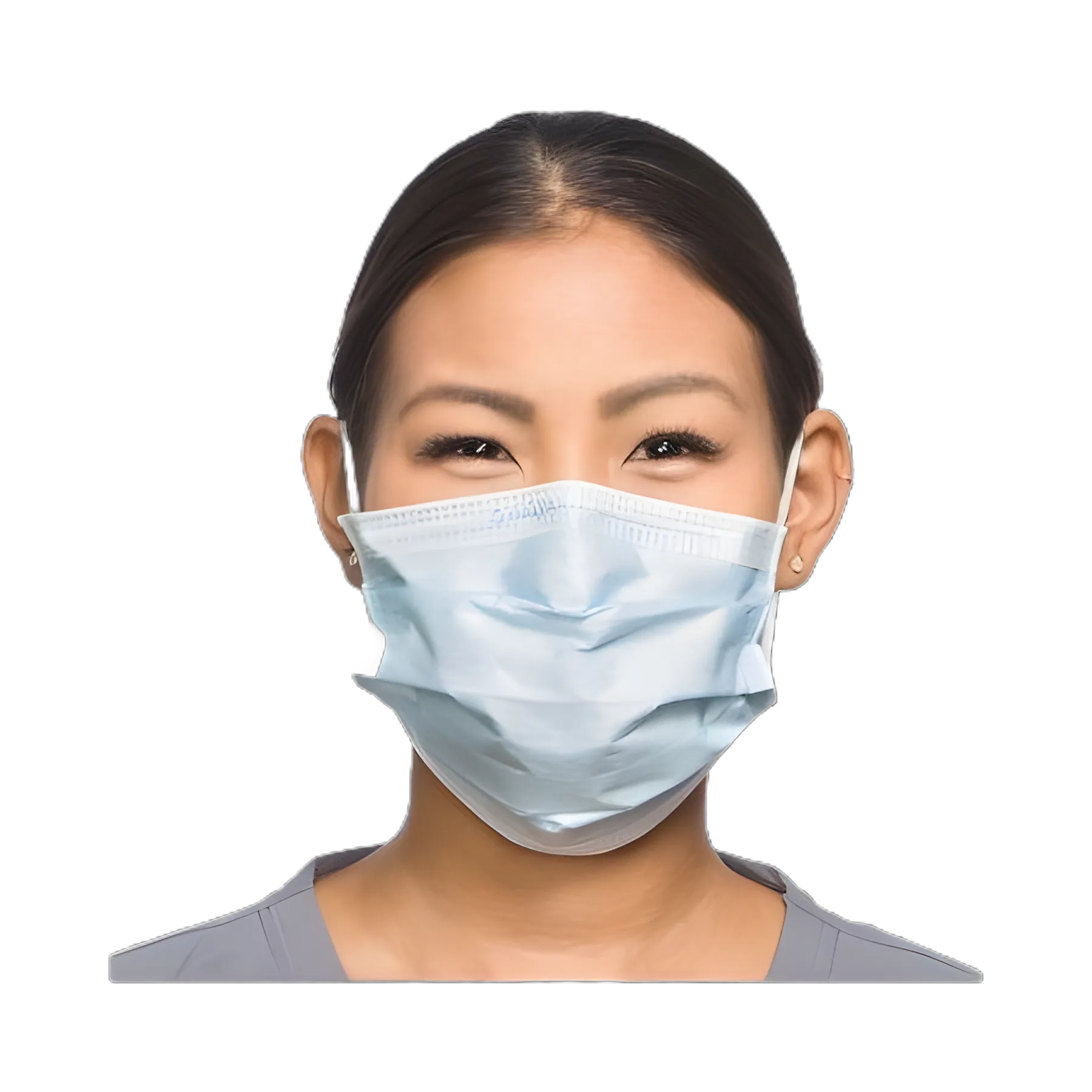 Procedure Mask FluidShield Pleated Earloops One Size Fits Most Blue NonSterile ASTM Level 2 Adult