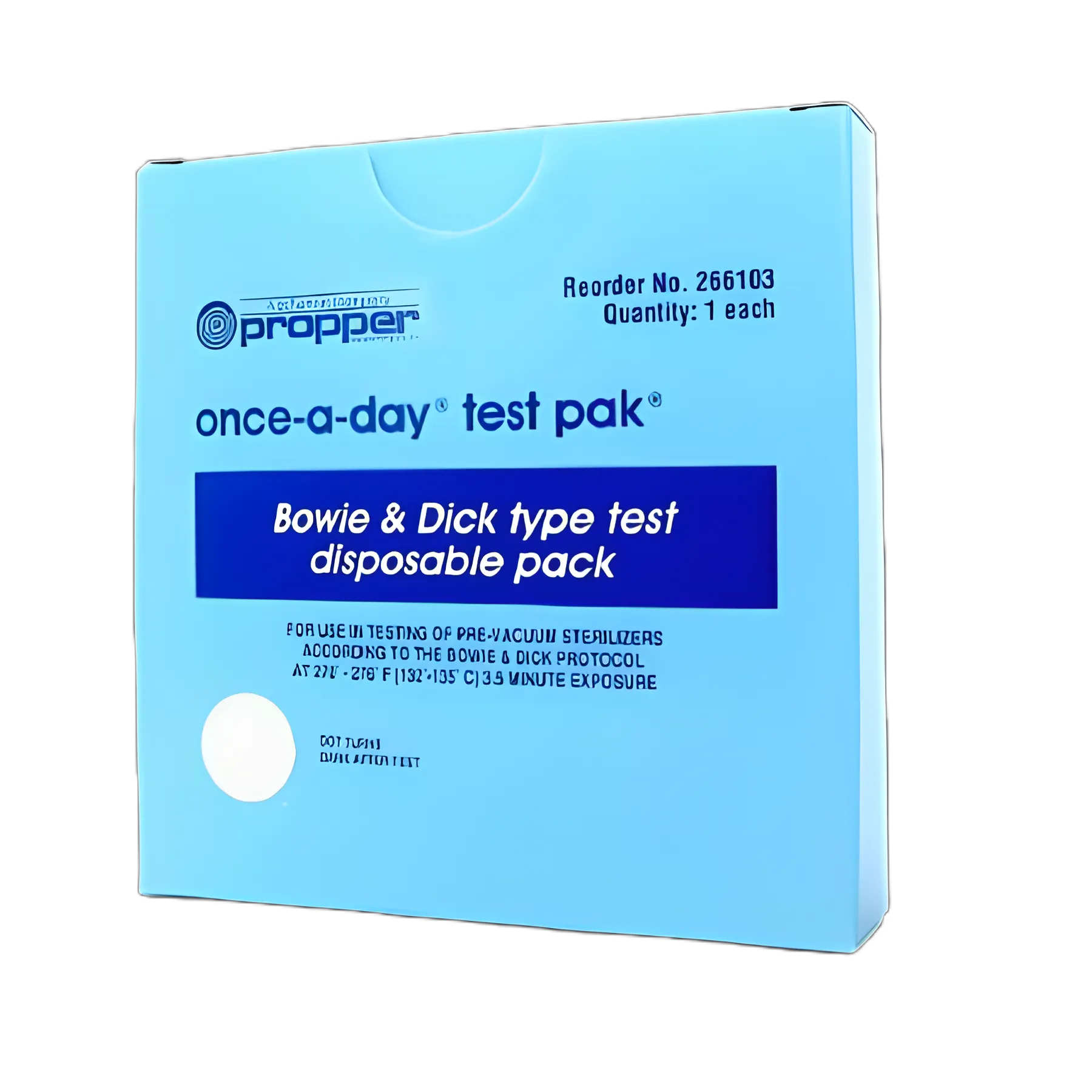 once-a-day® Sterilization Bowie-Dick Test Pack Steam 5 X 5 Inch