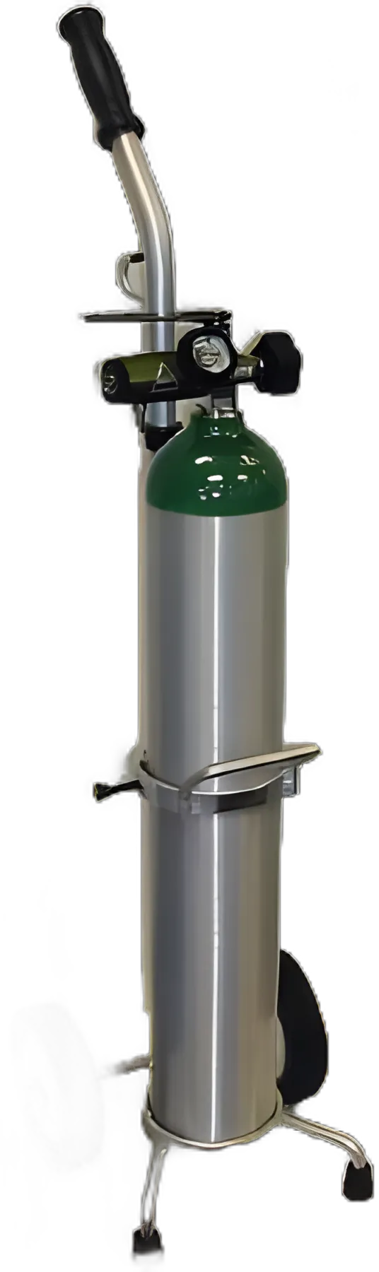 Mada Medical MRI Oxygen Kit on Cart (Empty) Size E Aluminum