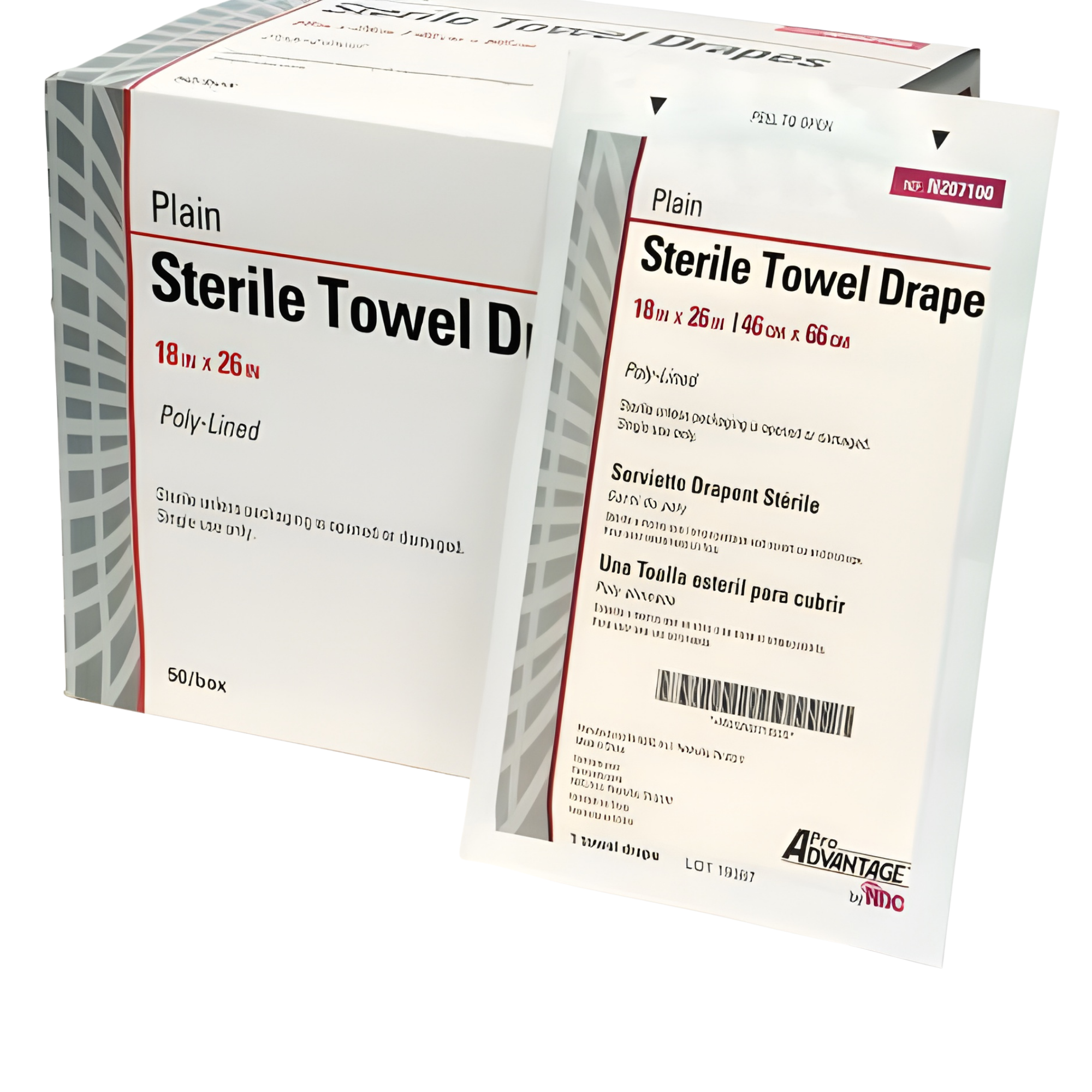 Plain Towel Drape, 18" x 26", Folded To 4½" x 6½", Latex Free (LF)