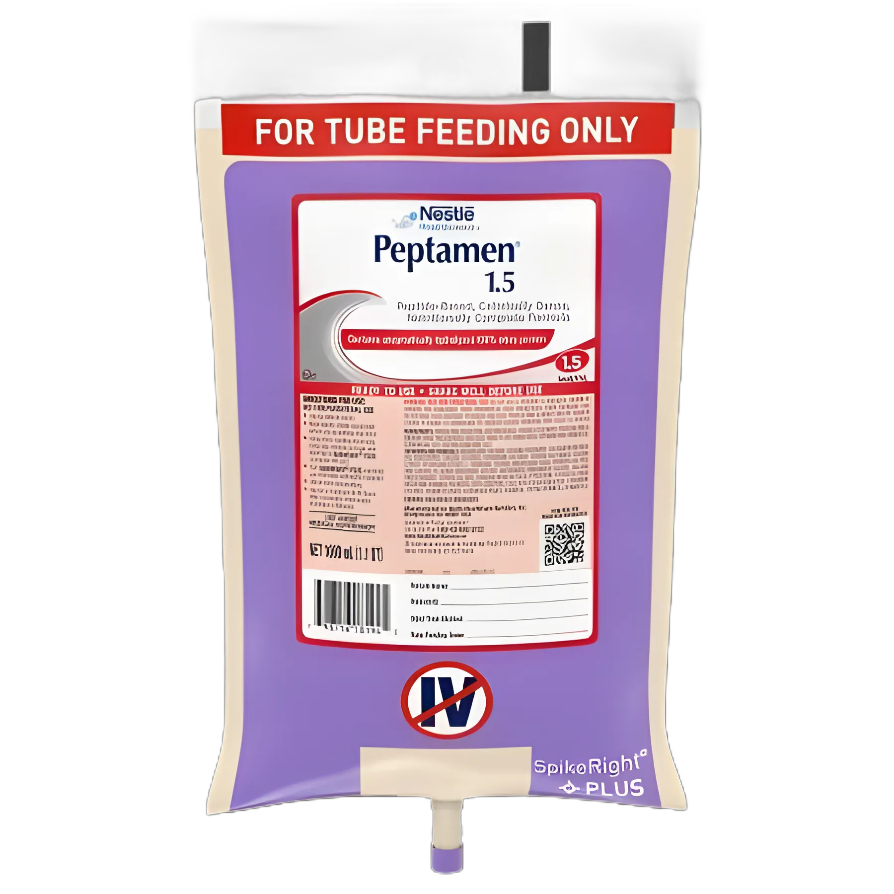Tube Feeding Formula Peptamen® 1.5 Unflavored Liquid 1000 mL Ready to Hang Prefilled Container