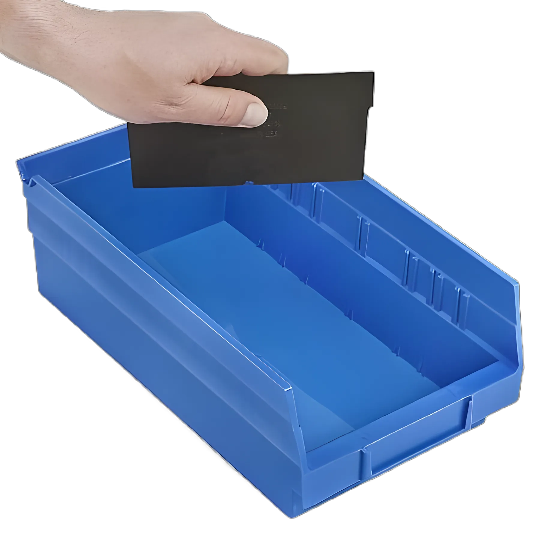 Uline Black Plastic Bin Divider 4x7 Inch for Medical Supplies Organization