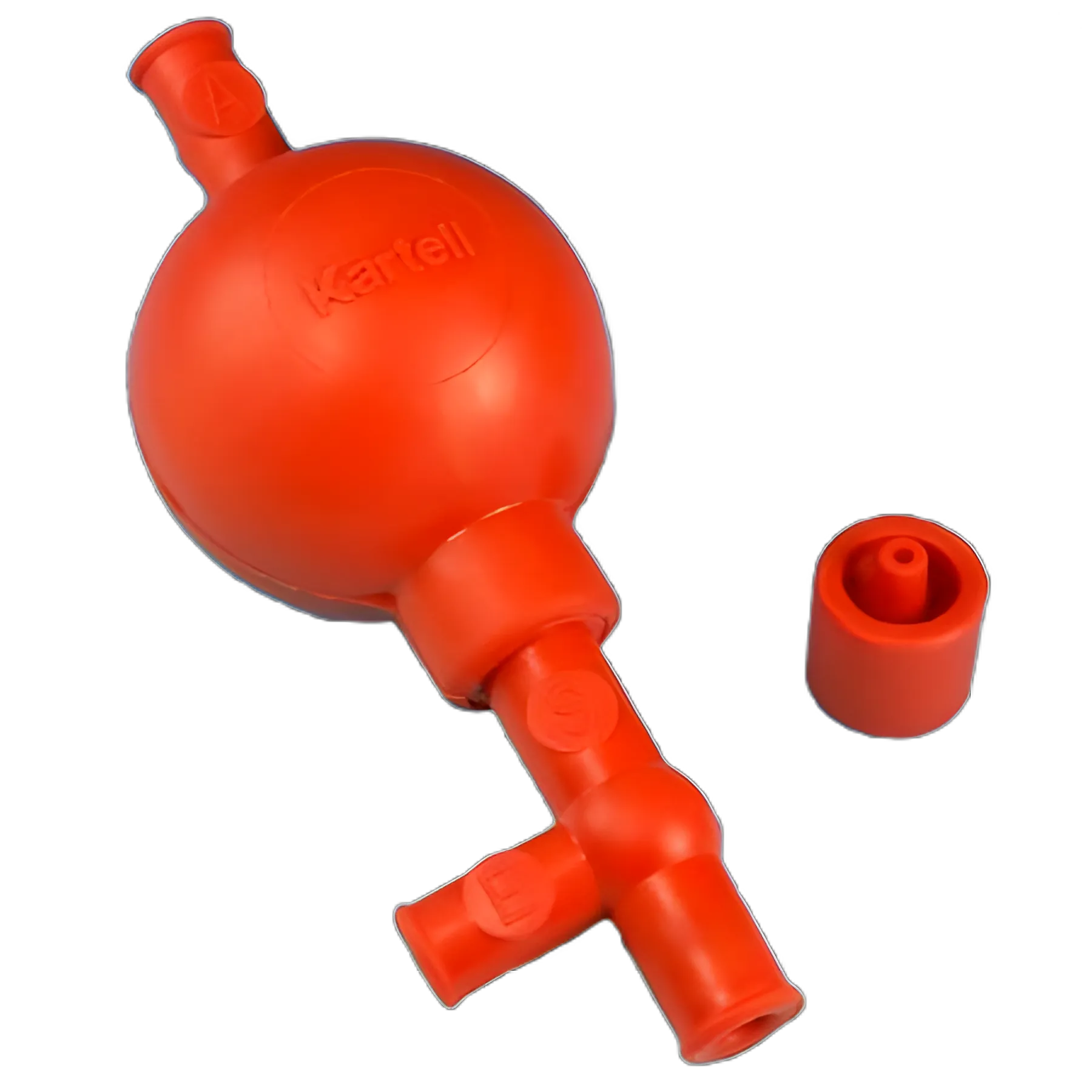 Globe Scientific Silicone Rubber Safety Pipette Filler Bulb for Pipettes Over 20 mL