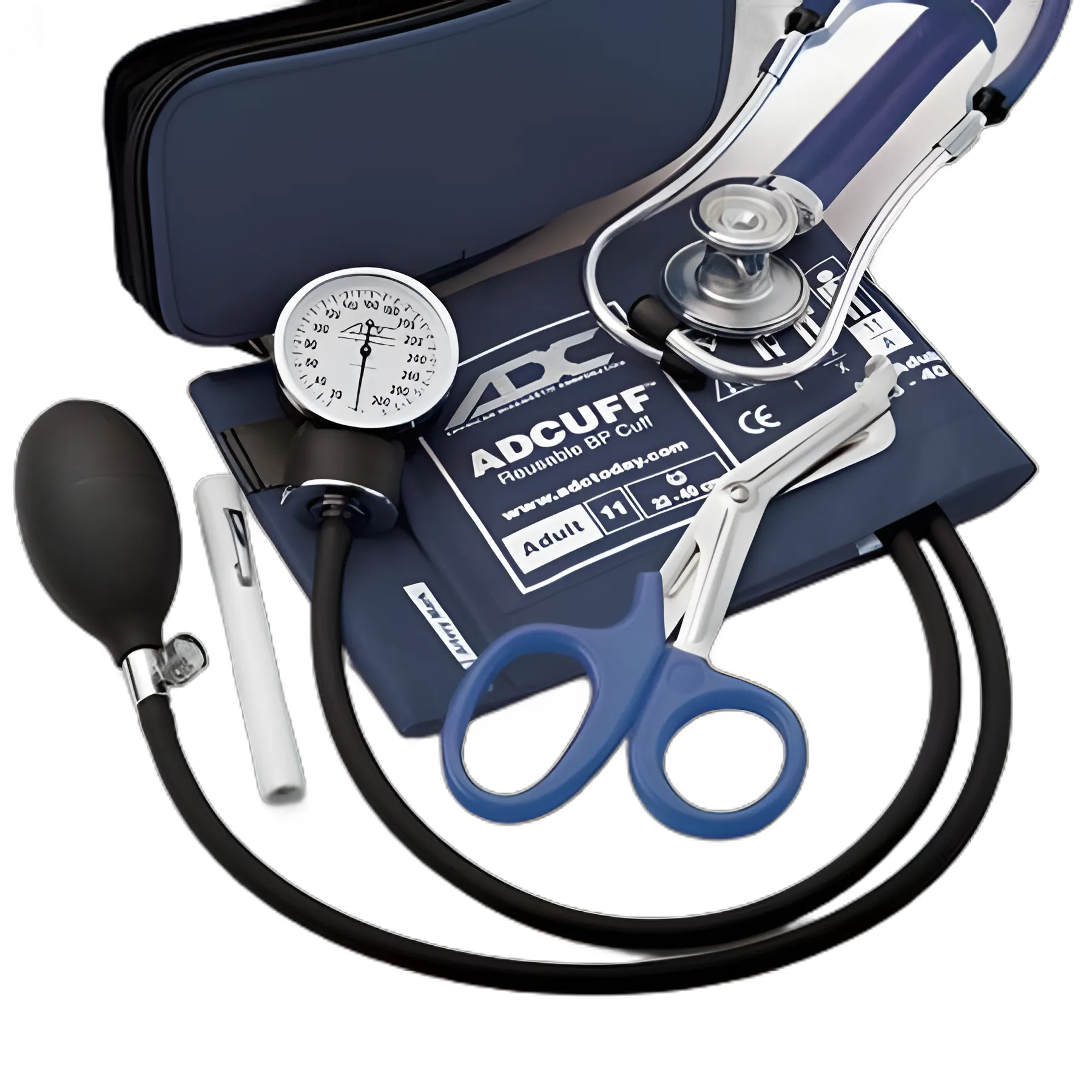 Pro's Combo IV™ Reusable Aneroid Sphygmomanometer and Dual Head Sprague Stethoscope Kit with Fanny Pack, Adult Cuff 23-33 cm