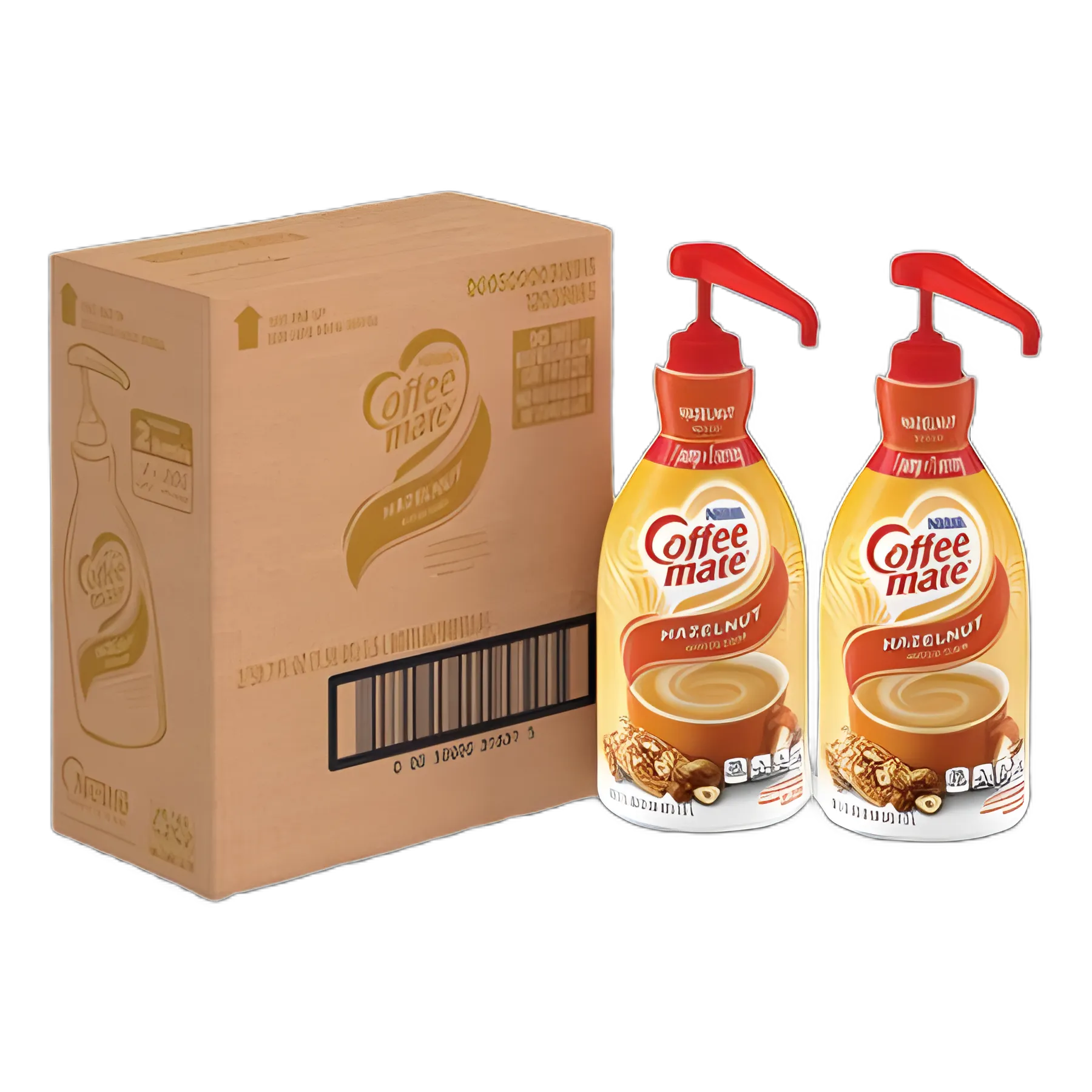 Hazelnut Liquid Coffee Creamer, Non-Dairy, 1.5L Pump Bottle - Lactose-Free, Kosher