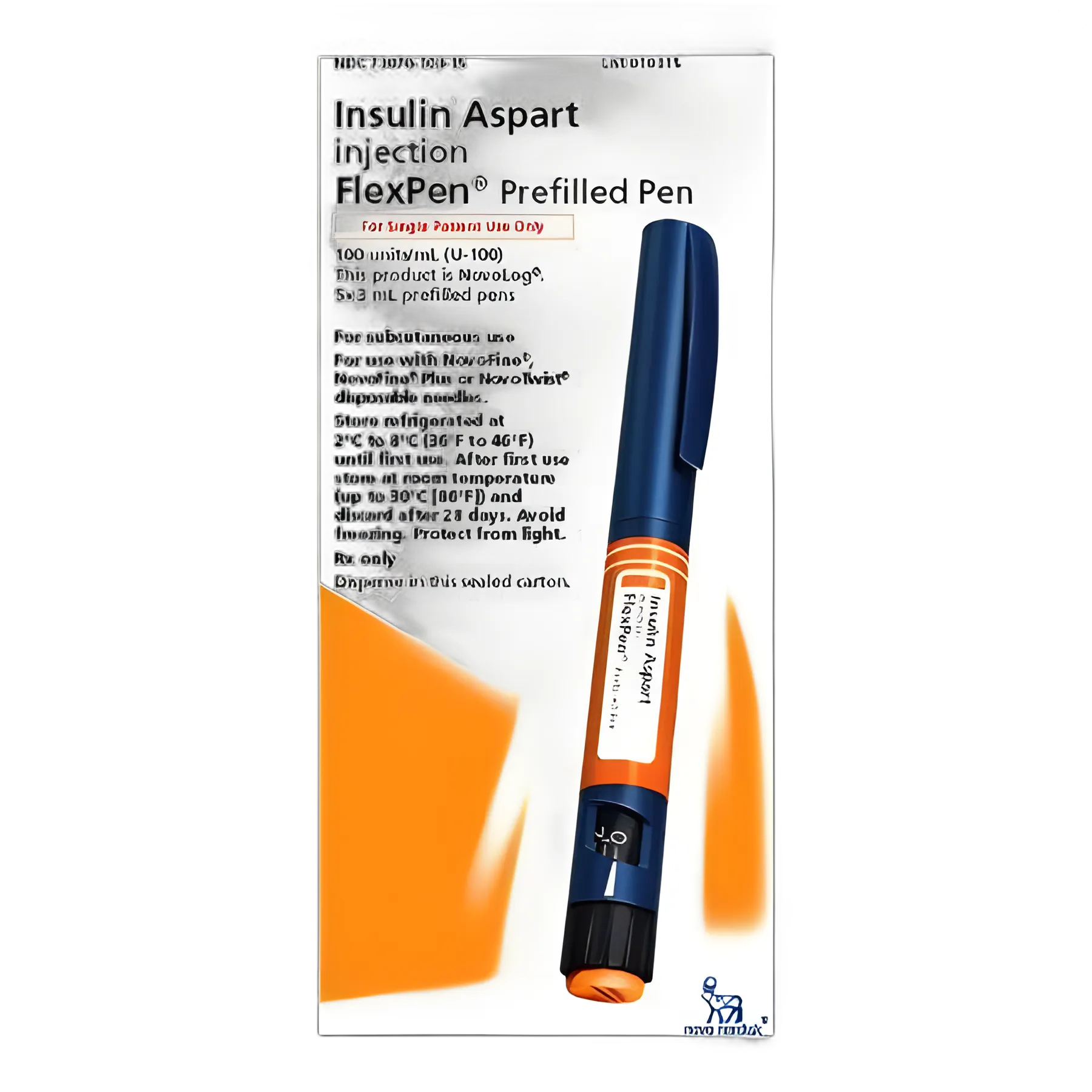 Insulin Aspart 100 U/mL Injection - FlexPen Prefilled Pens 3mL (Pack of 5)
