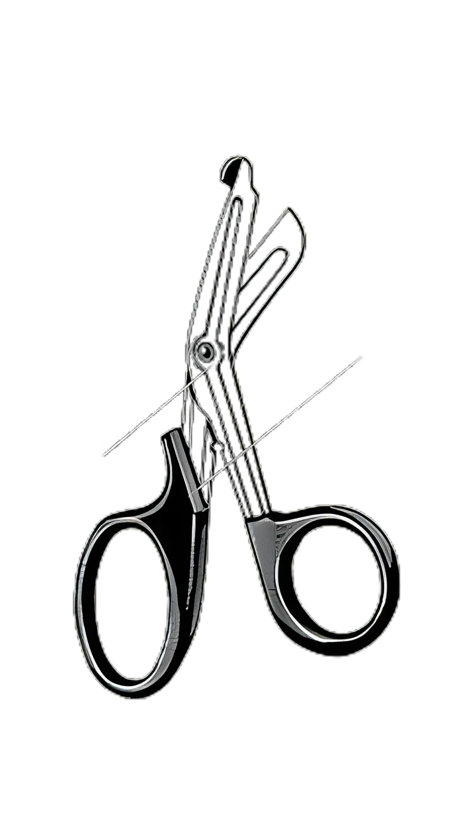 Econo™ 7 Inch Sterile Utility Scissors - Stainless Steel & Plastic, Angled Blunt Tip