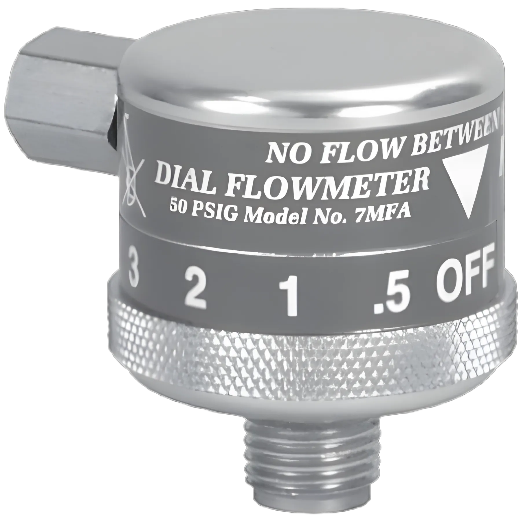 Precision Medical® Oxygen Flowmeter Dial 0 - 25 LPM 1/8 Inch NPT Female Connector