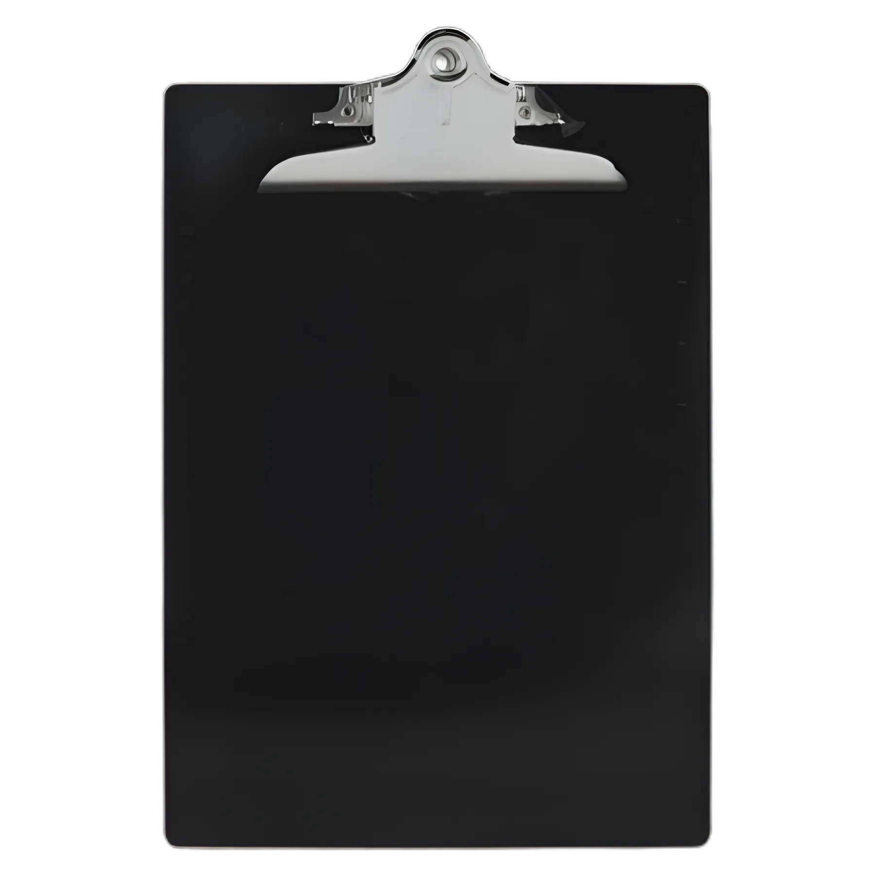Recycled Plastic Clipboard with Ruler Edge, 1" Clip Capacity, Holds 8.5 x 11 Sheets, Black