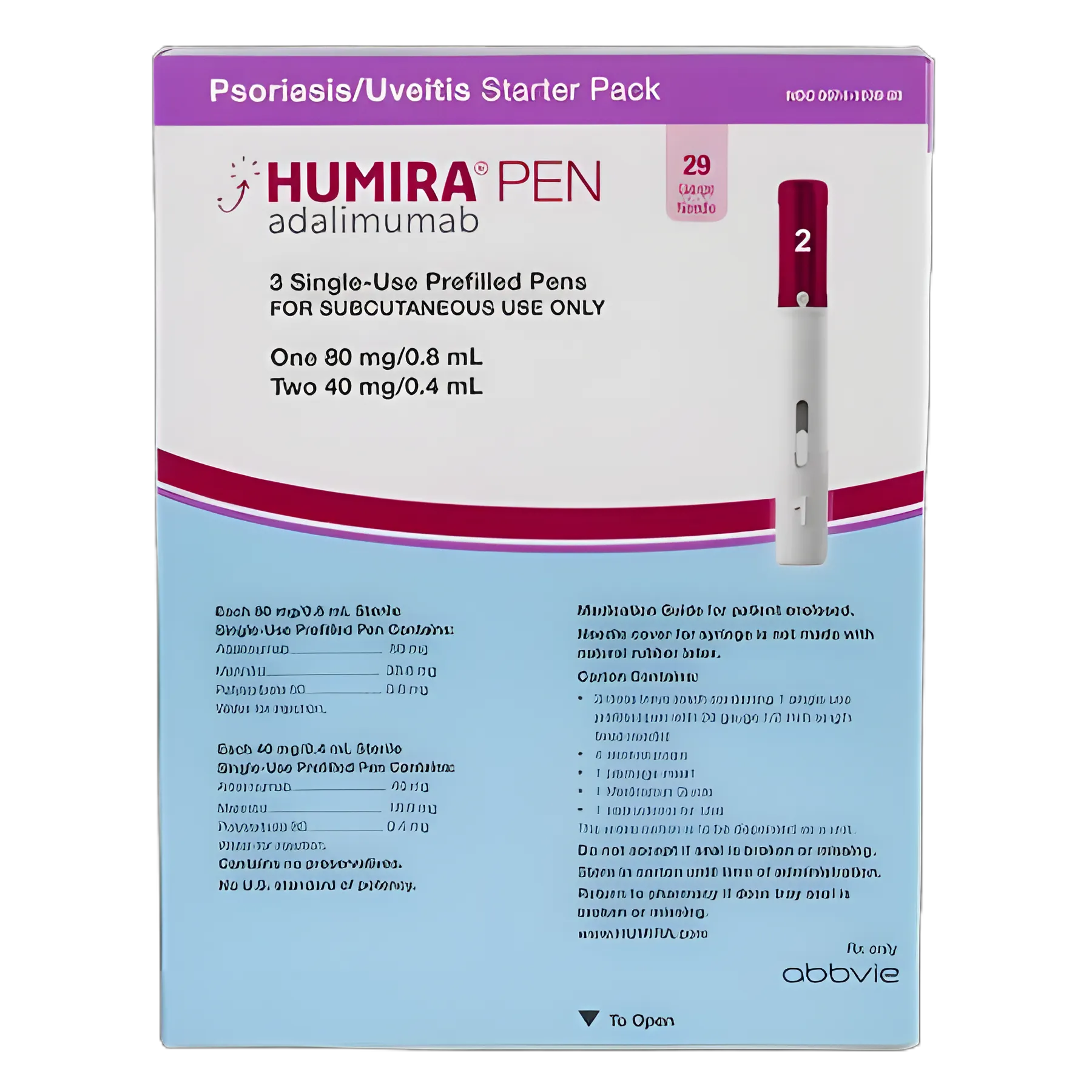 Humira® Adalimumab 40 mg / 0.4 mL Injection Prefilled Auto-Injector 3 Doses
