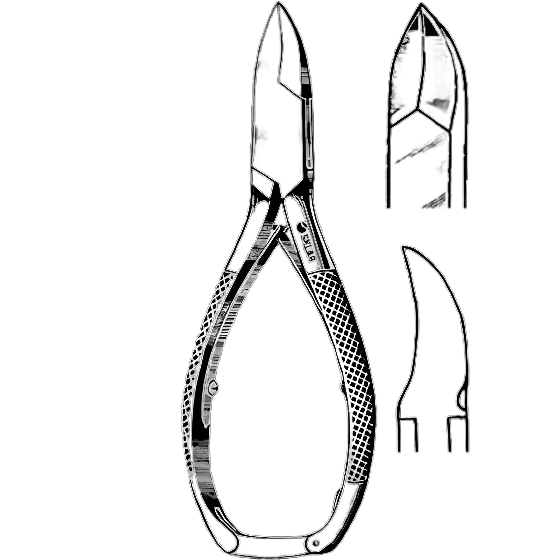 Nail Nipper Concave Jaw 5-1/2 Inch Length German Stainless Steel - 97-1055