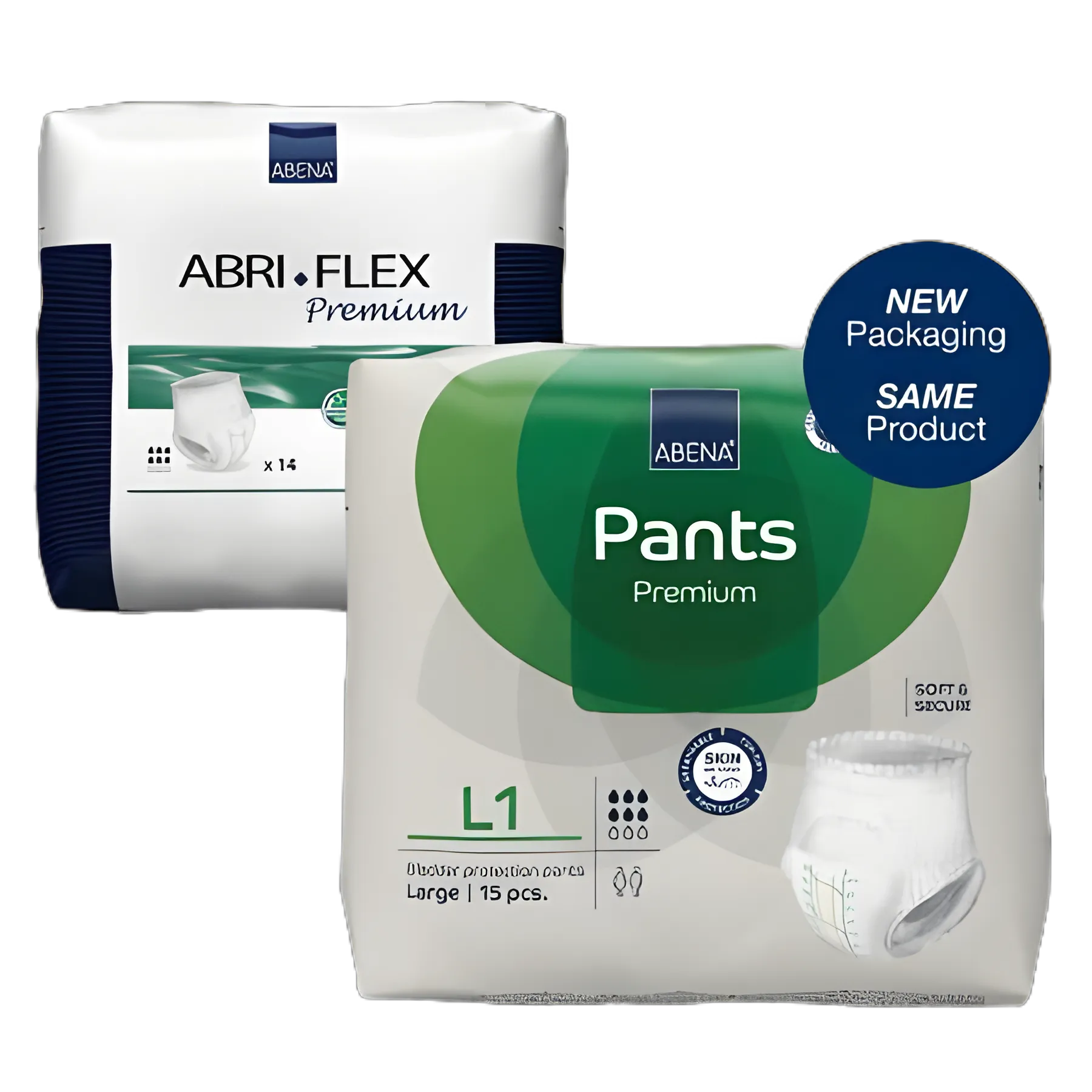 Unisex Adult Absorbent Underwear Abri-Flex™ Premium L1 Pull On with Tear Away Seams Large Disposable Moderate Absorbency