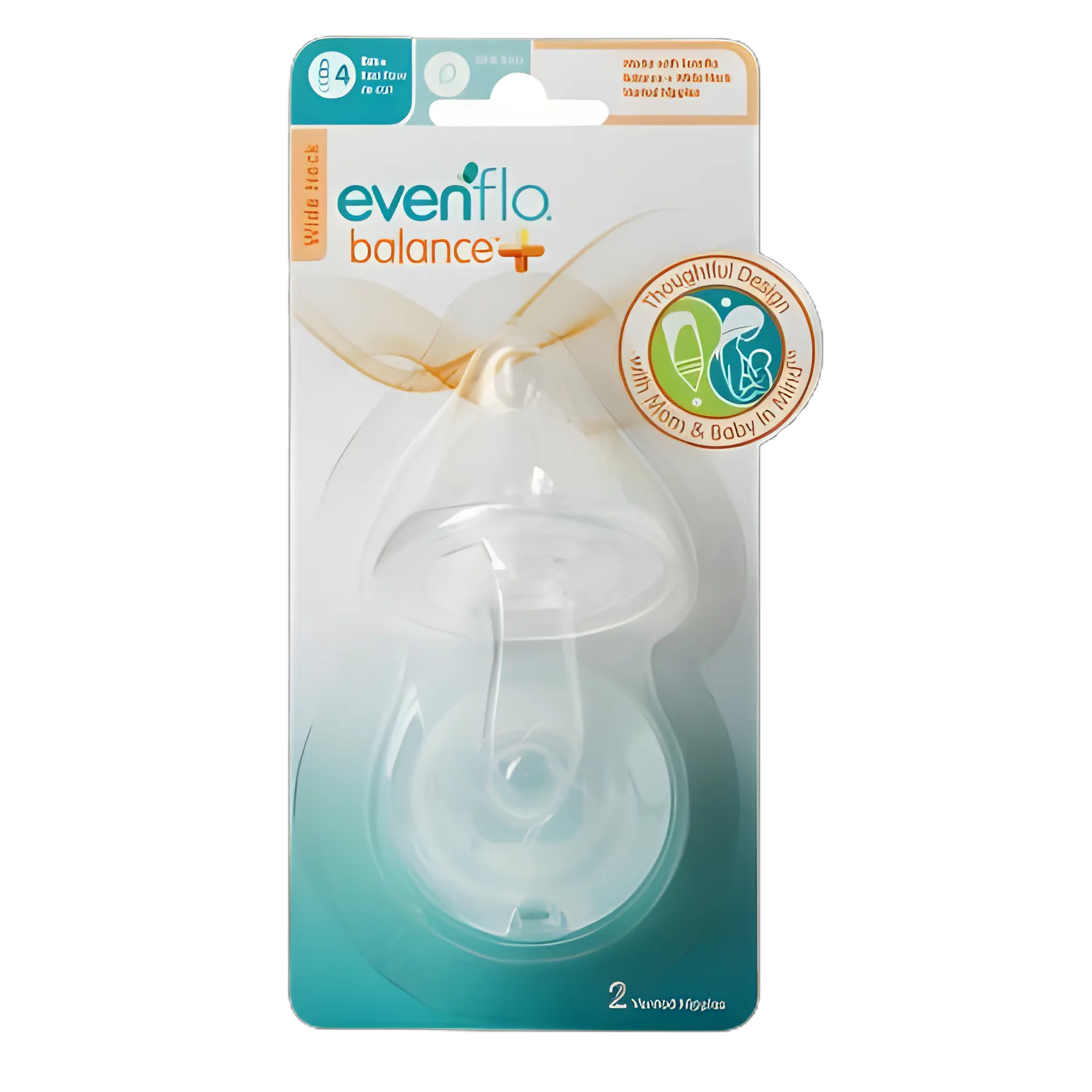Evenflo Feeding Balance + Wide Neck Fast Flow Nipple X-Cut for 8M+ - 2141311