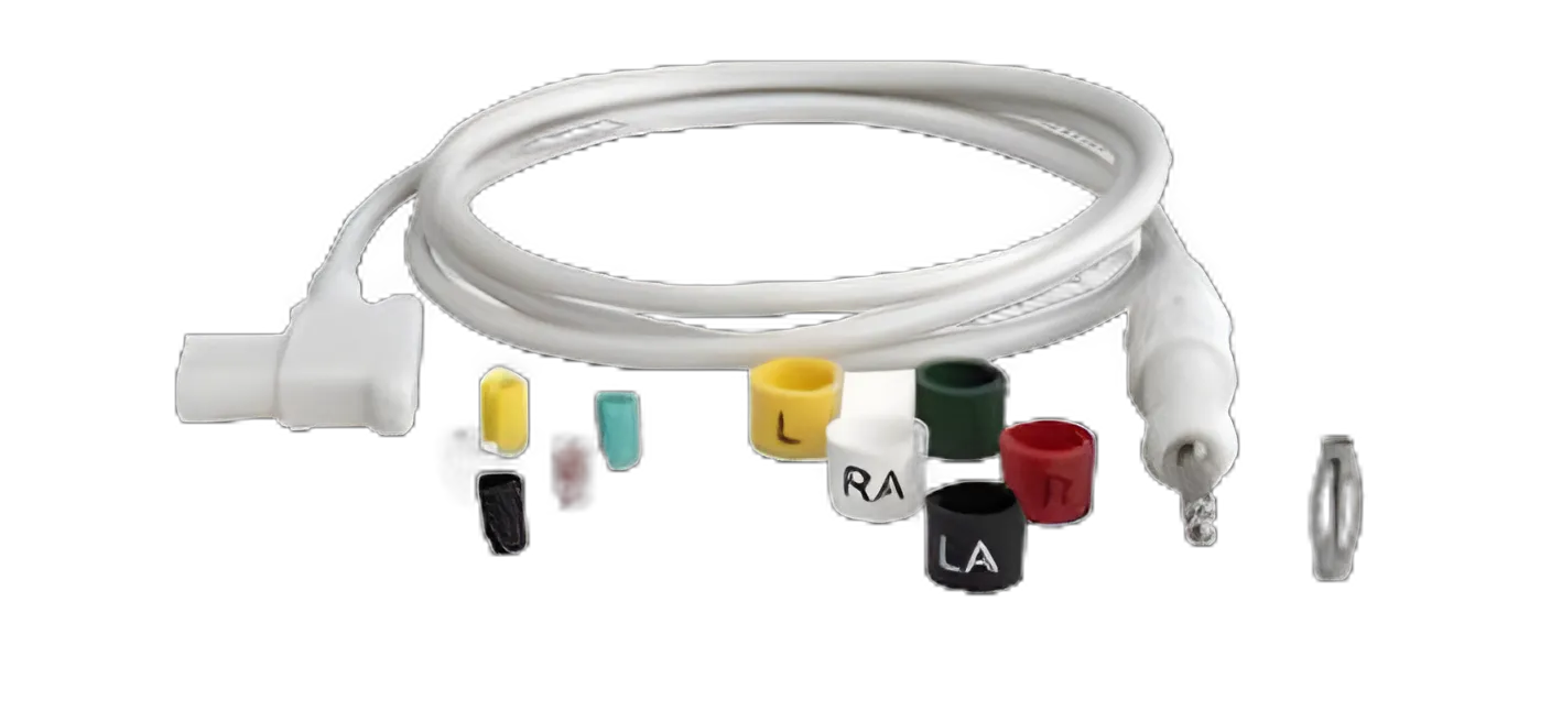 Leadwire Set Multi-patient Use For PageWriter TC Series Cardiographs, AAMI and IEC Color Coded, Banana Posts