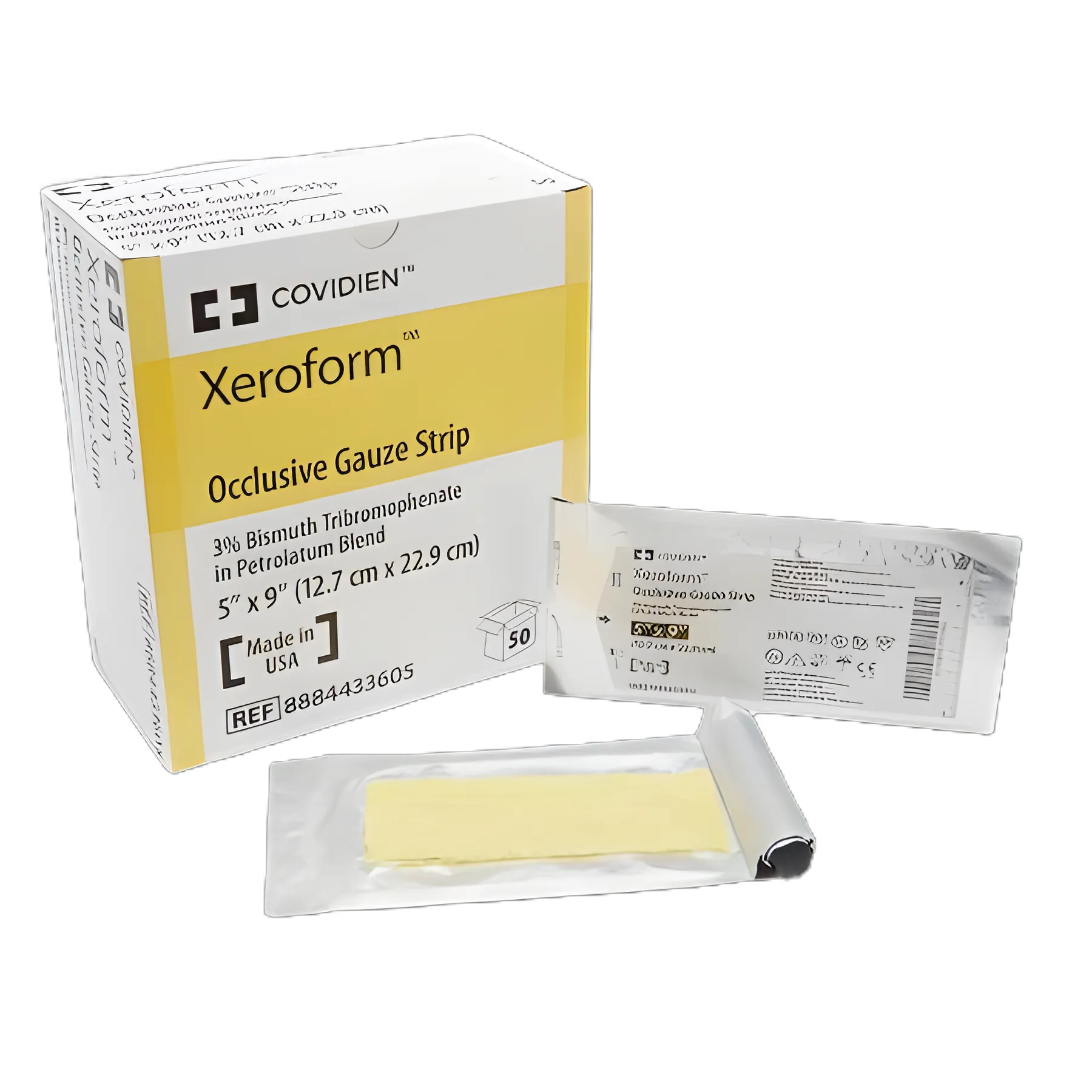 Xeroform Petrolatum Impregnated Dressing Xeroform™ Occlusive Strip 5 X 9 Inch Sterile - 8884433605