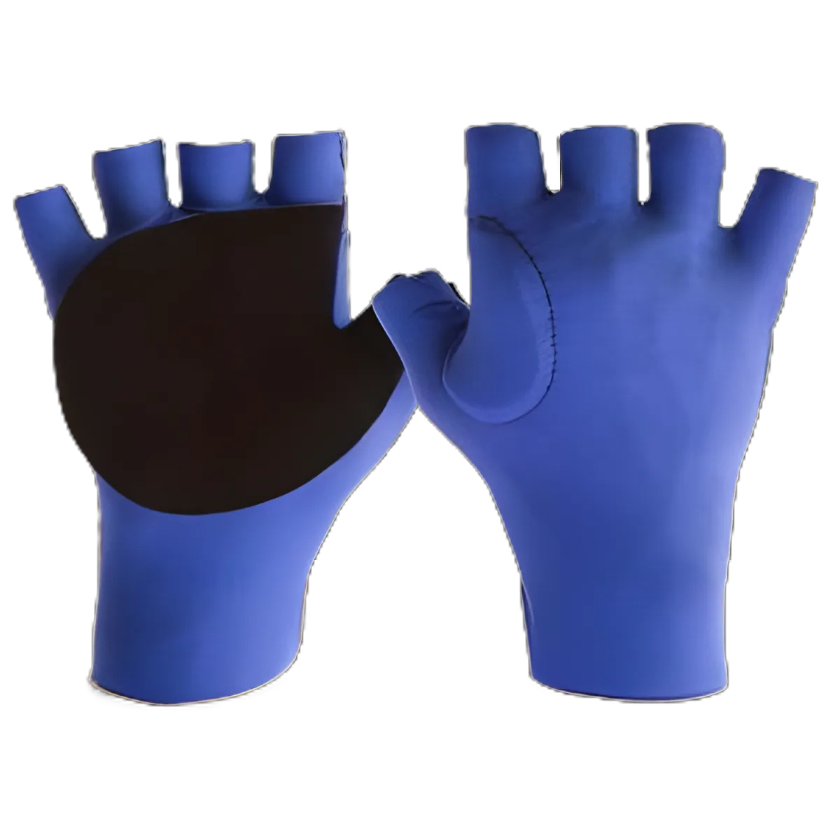 Impacto Ergotech Glove - Half Finger Impact and Vibration Protection Glove for Right Hand, Large, Blue