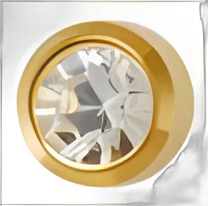 Ear Piercing Stud MediStuds® 24K Gold Plated Stainless Steel Crystal April Birthstone Bezel Mount