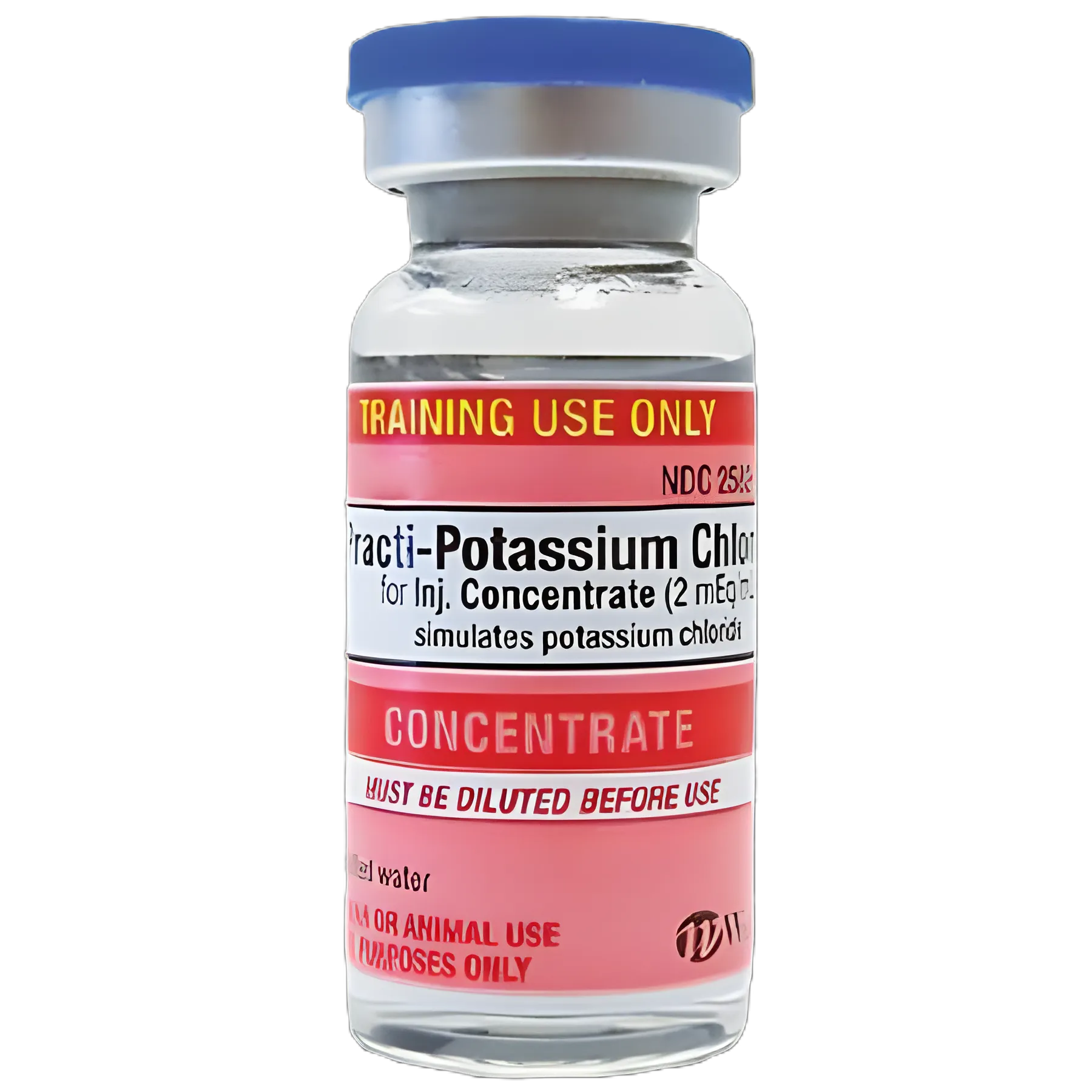 Wallcur Practi-Potassium Chloride 10mL Vials for Clinical Training - Box of 30