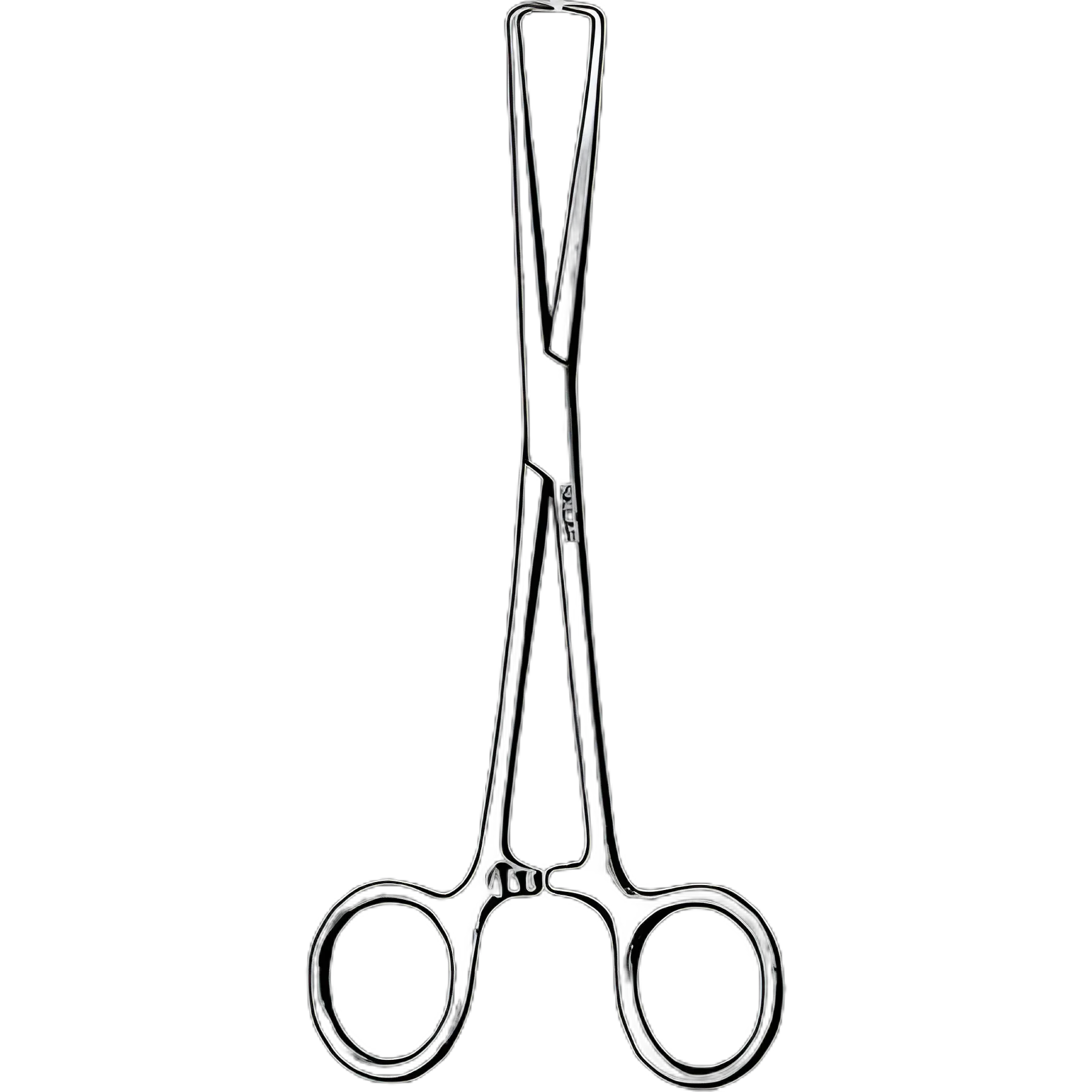 Tenaculum Forceps Barrett 7 Inch Length Surgical Grade Stainless Steel NonSterile Ratchet Lock Finger Ring Handle Straight Blunt Tip
