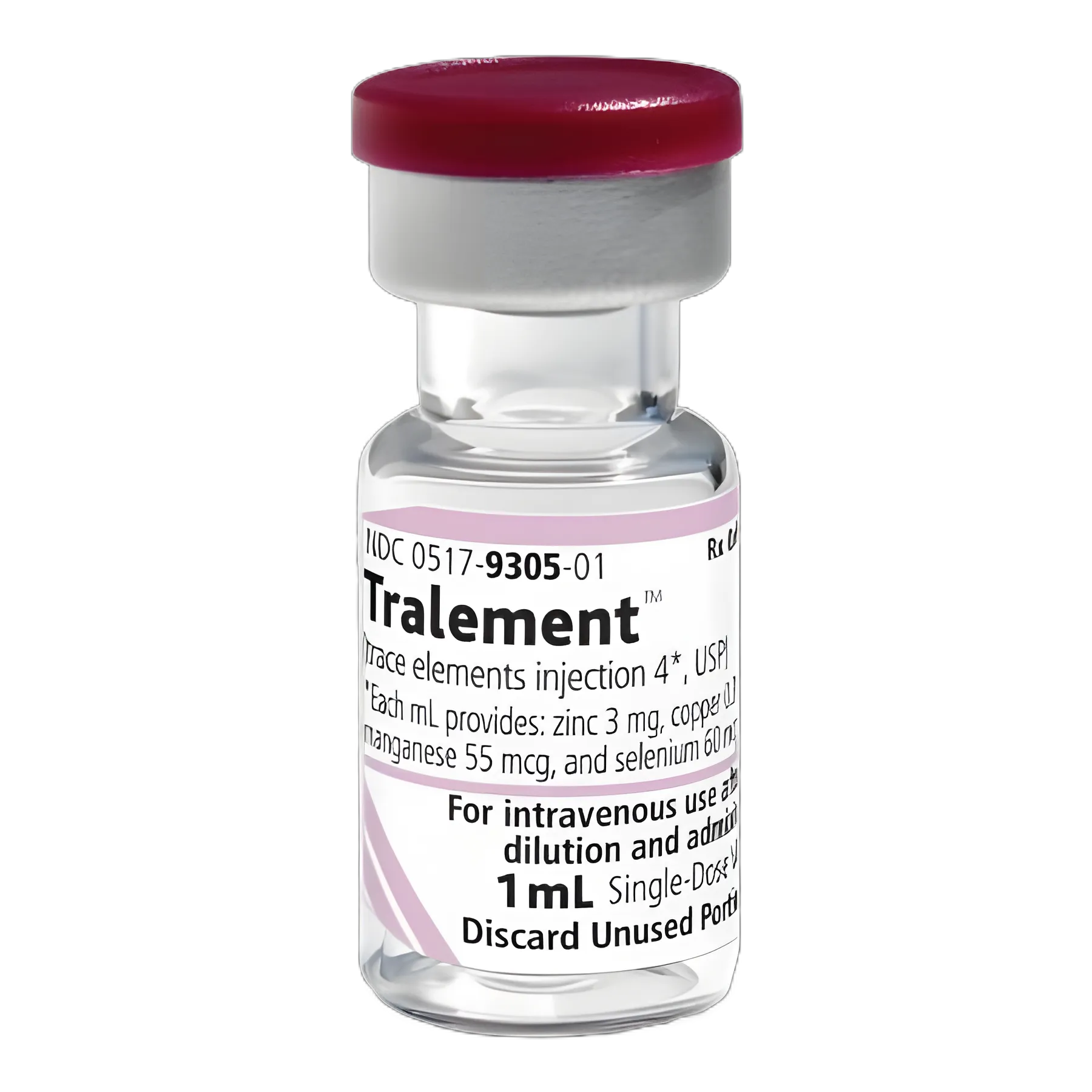 Tralement™ Trace Elements Zinc, Copper, Manganese, Selenium Injection - 1 mL Single-Dose Vial