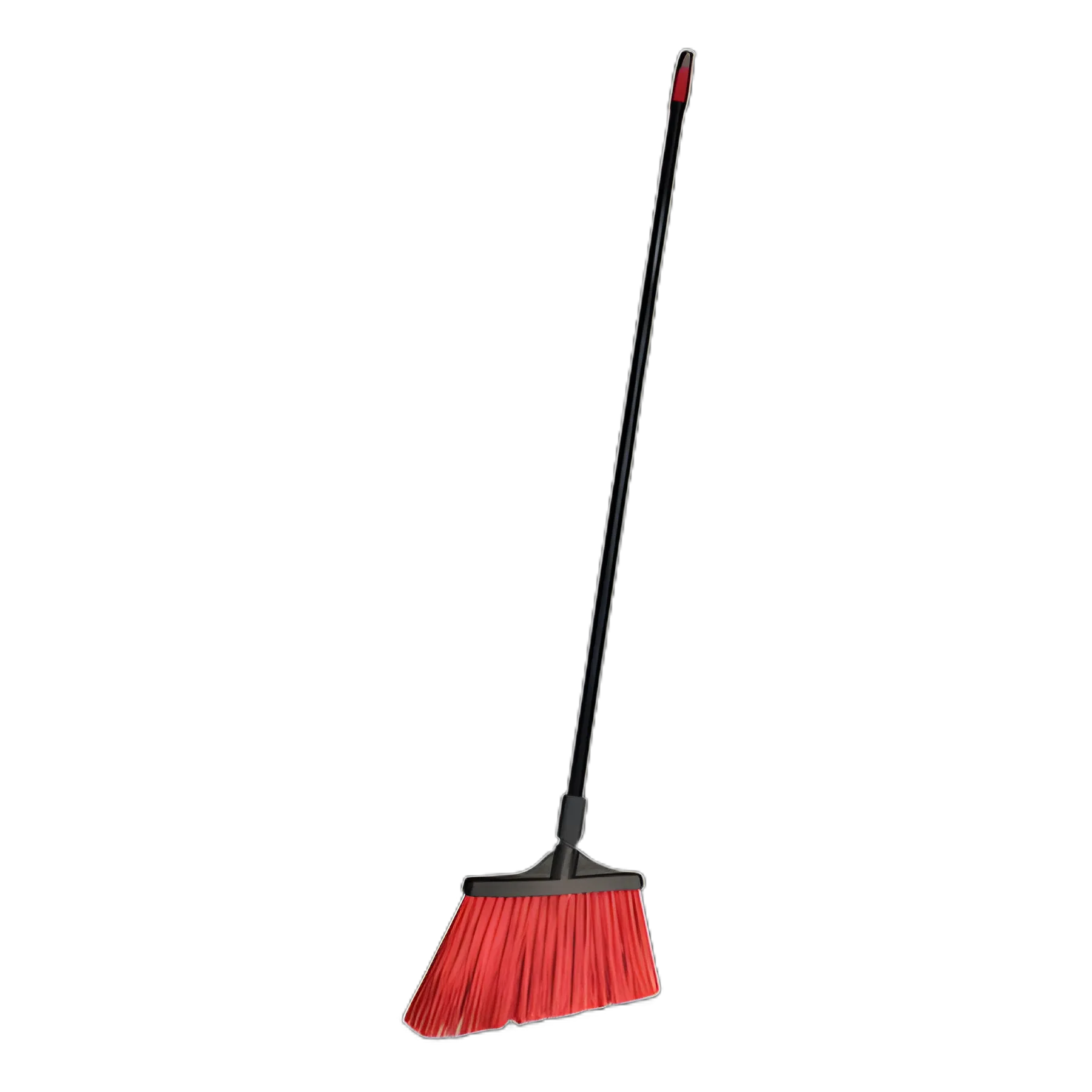 MaxiStrong Angle Broom with 56" Handle for Medical Facilities, Black, 6/Carton
